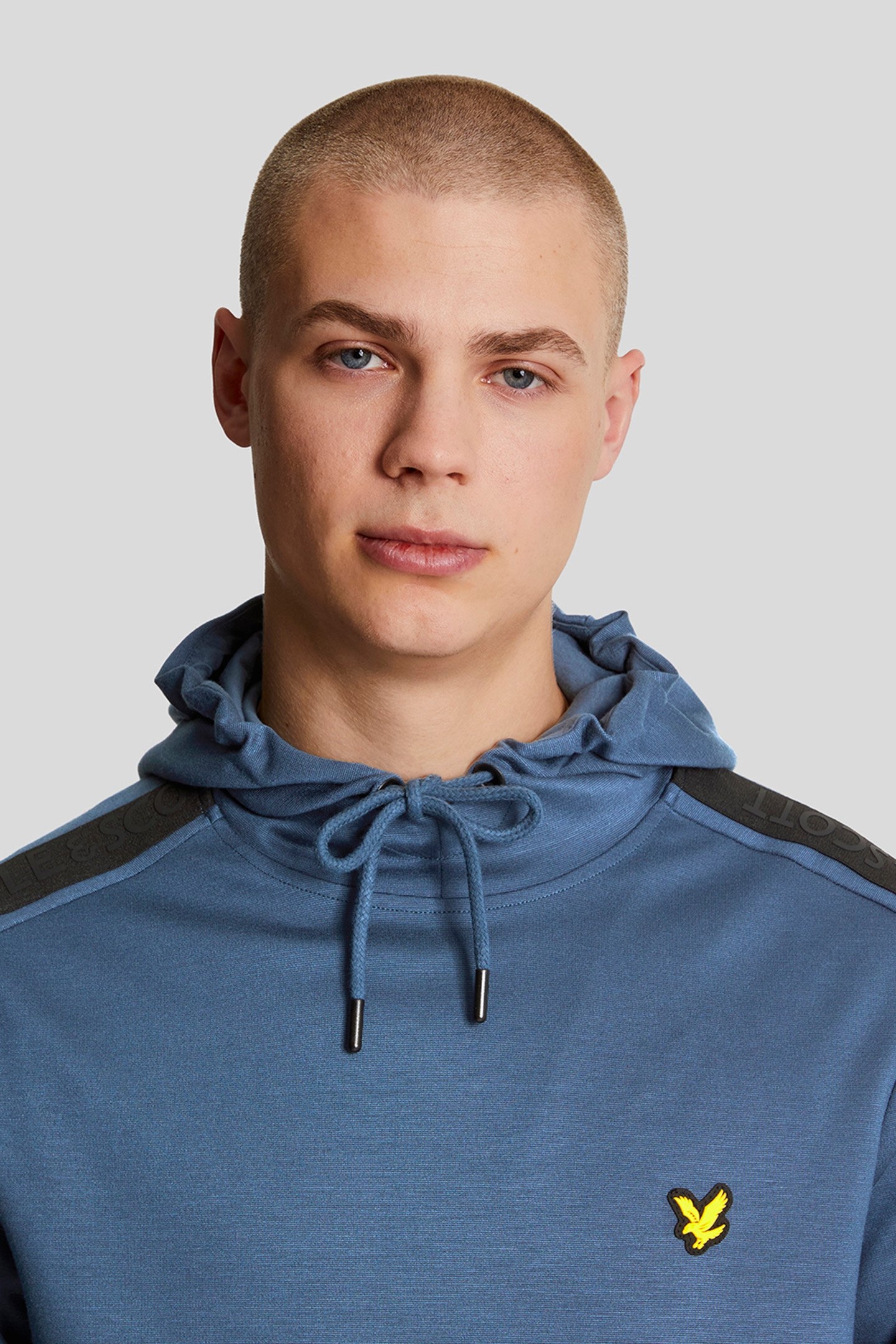 POCKET BRANDED SWEAT HOODIE LIGHT NAVY 5