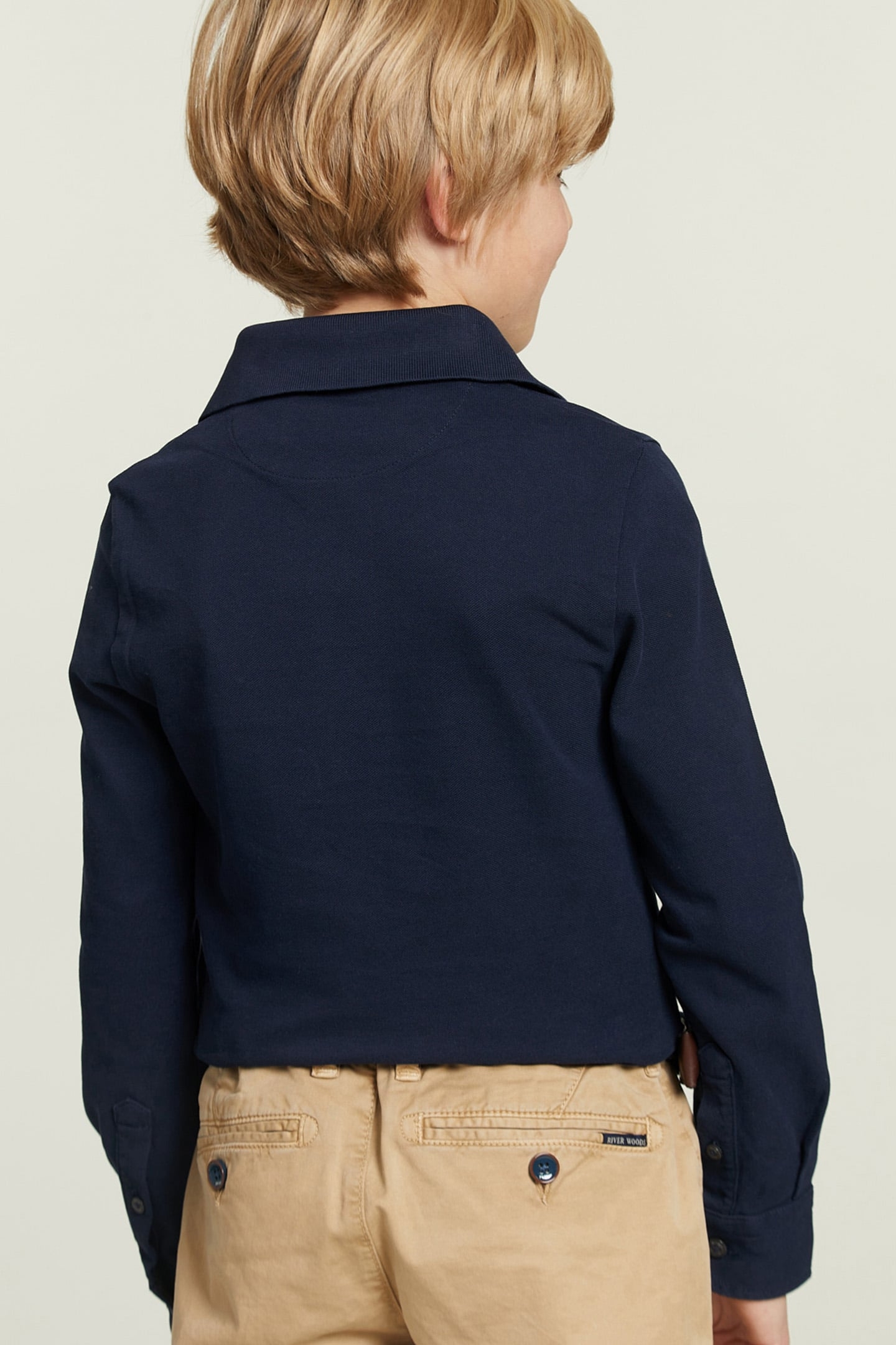 CUSTOM FIT COTTON POLO NAVY 2