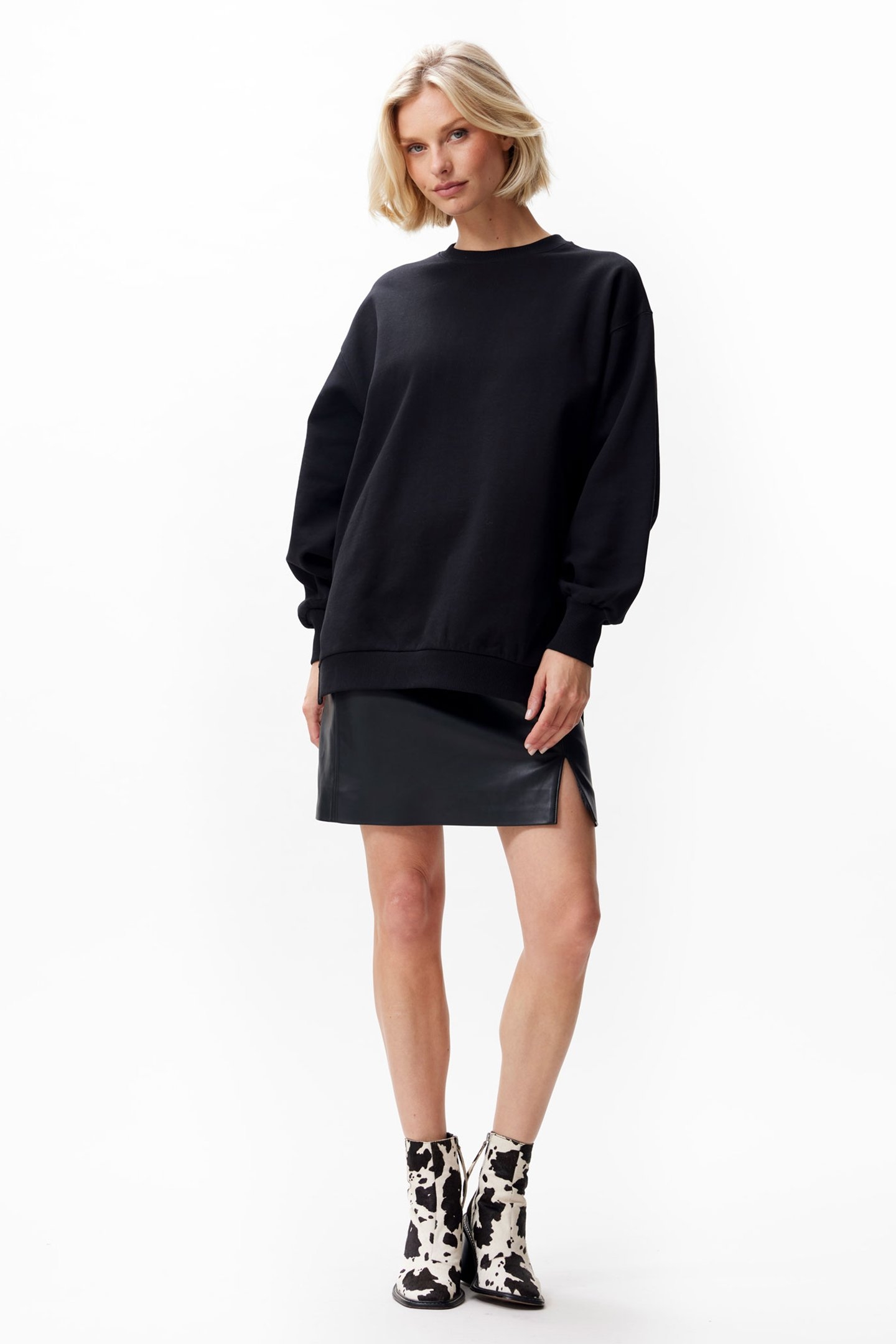 RELAXED SWEATER BLACK 1
