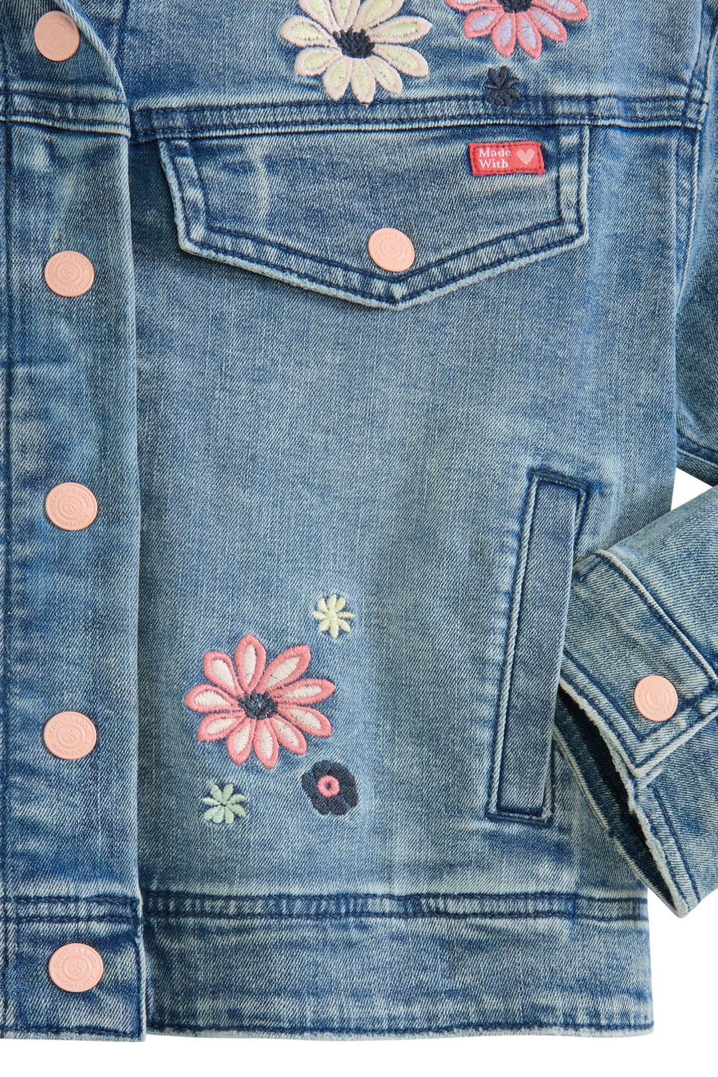 S&S GIRLS DENIM GROUP STRETCH DENIM FASHION JACKET COASTAL B 4