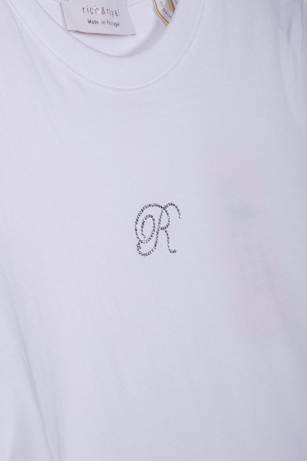 SLIM FIT T-SHIRT LOGO HOTFIX ORGANIC WHITE 4