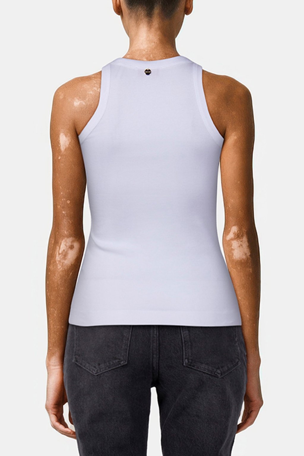 ORGANIC RIB TOP BRANDED COTTON BLUE 2