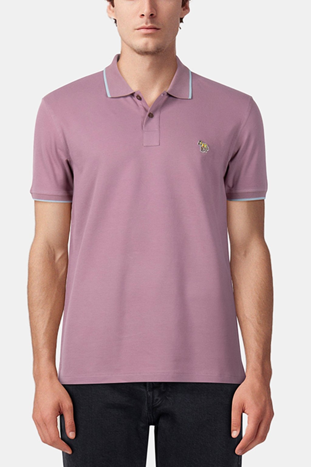 REG POLO SS ZEB BADGE MAUVE 1