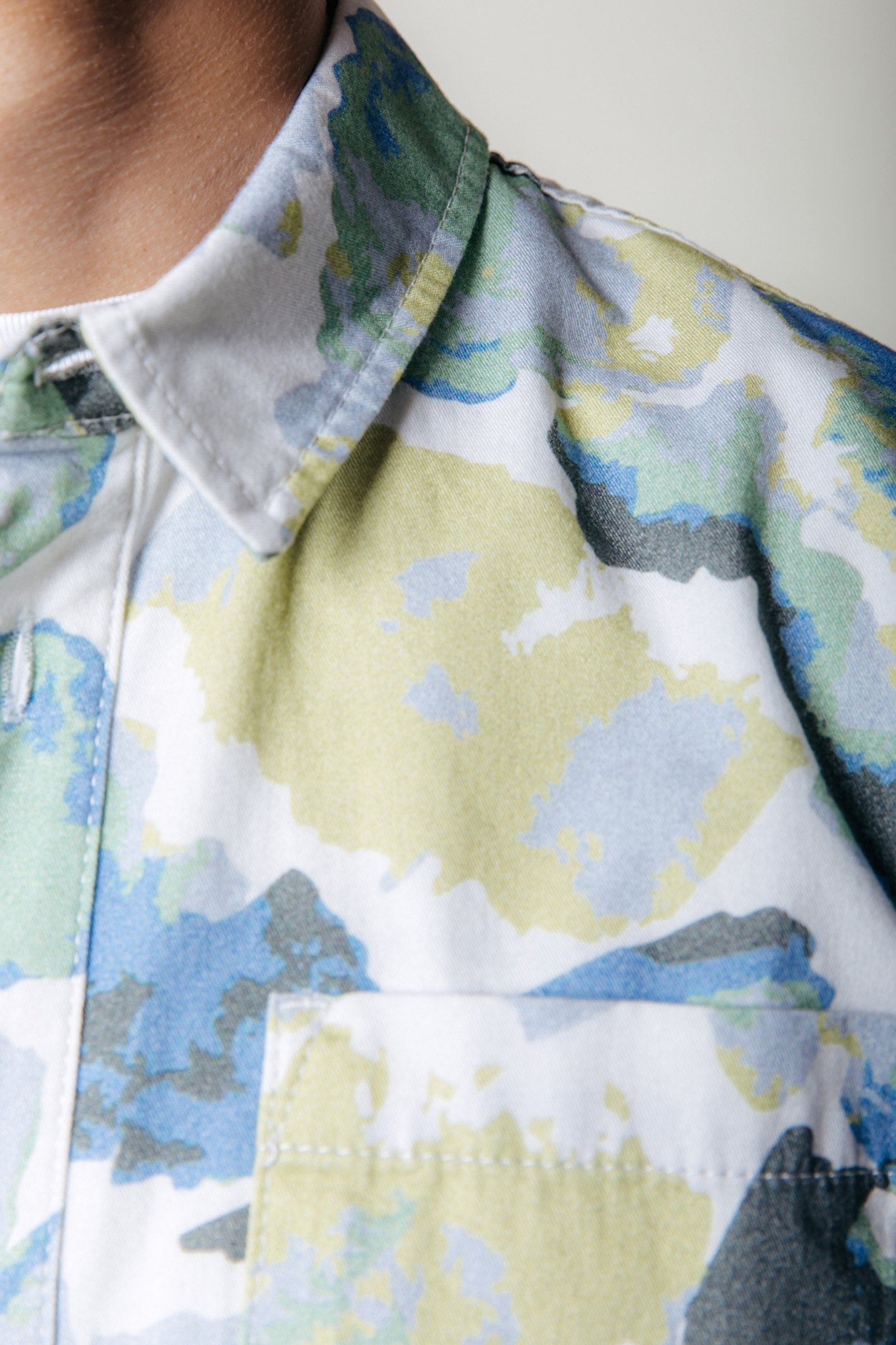 PARKER ABSTRACT LEAVE SHIRT LIME 3