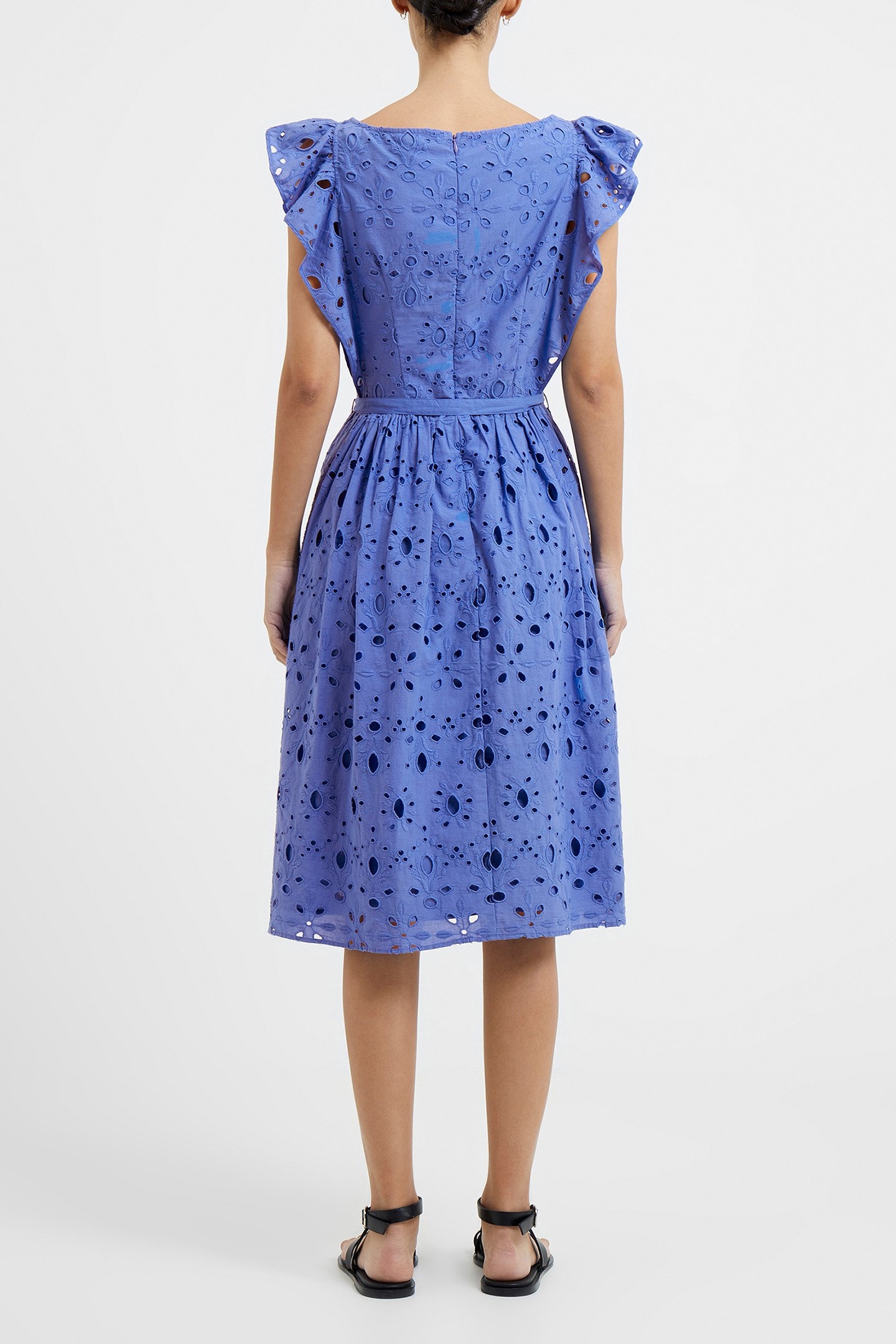 CILLA BRODERIE ANGLAISE DRESS BAJA BLUE 2