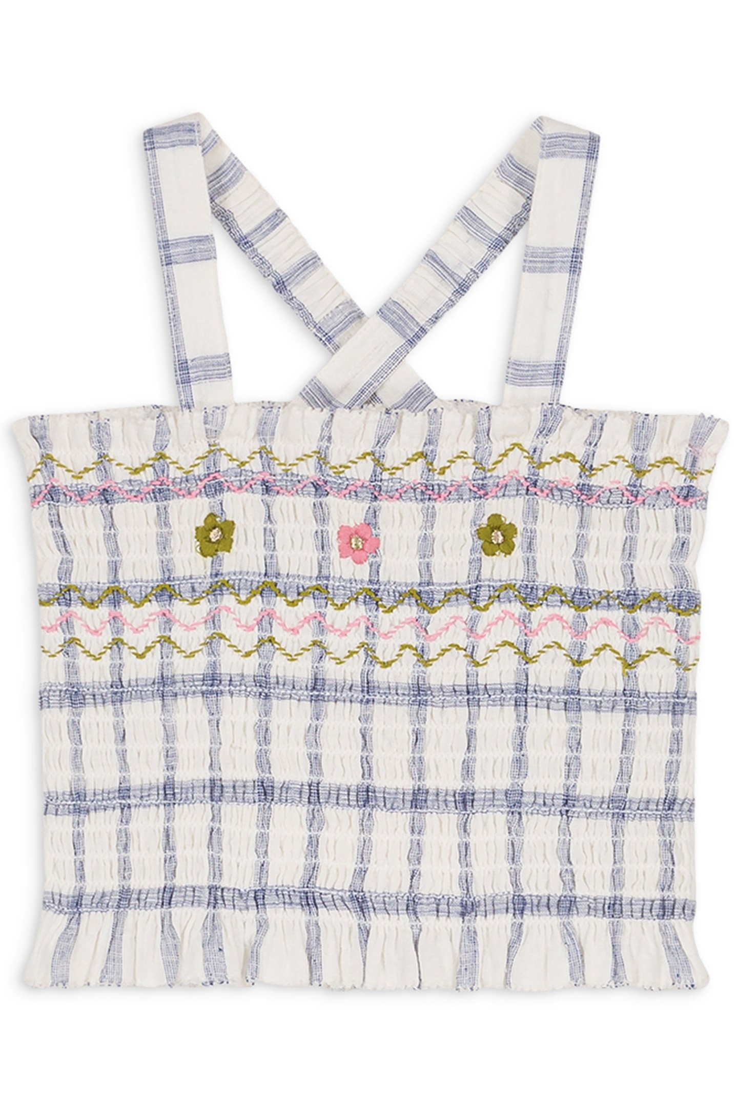 CAMISOLE MALIKA BLUE RIVER CHECKS 1