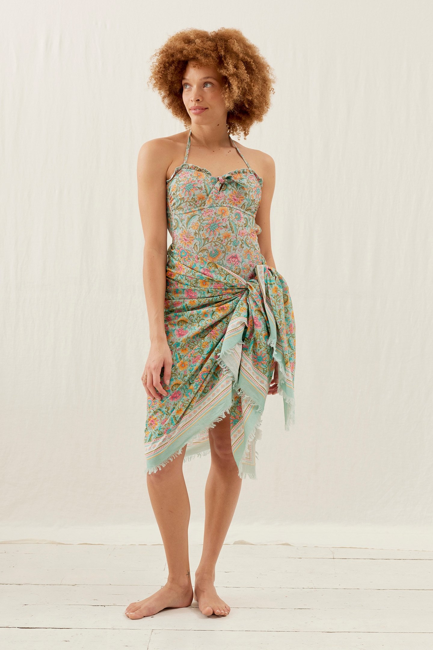 BATHING SUIT BAYO WATER RIVER FLOWERS 3