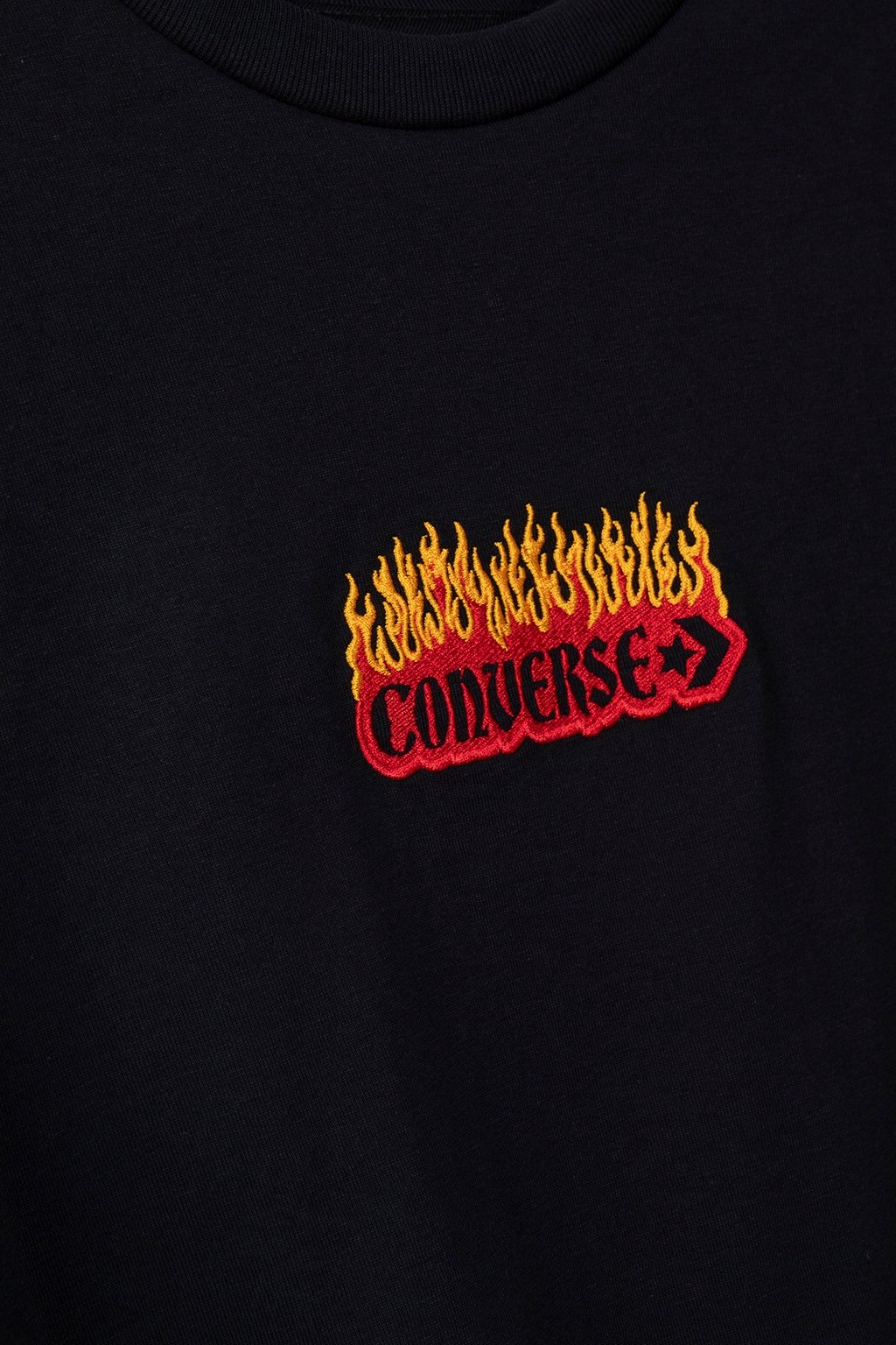 FLAMING LOGO OVERSIZED T-SHIRT CONVERSE BLACK 4