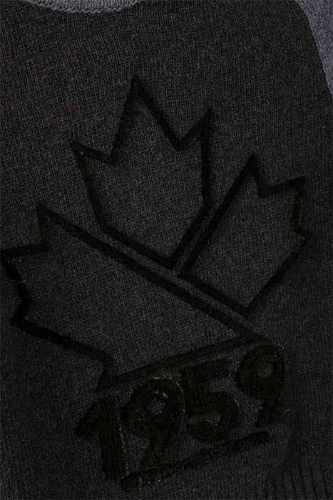 TRICOLORE PULLOVER WITH RAGLAN SLEEVES IN GREY 3