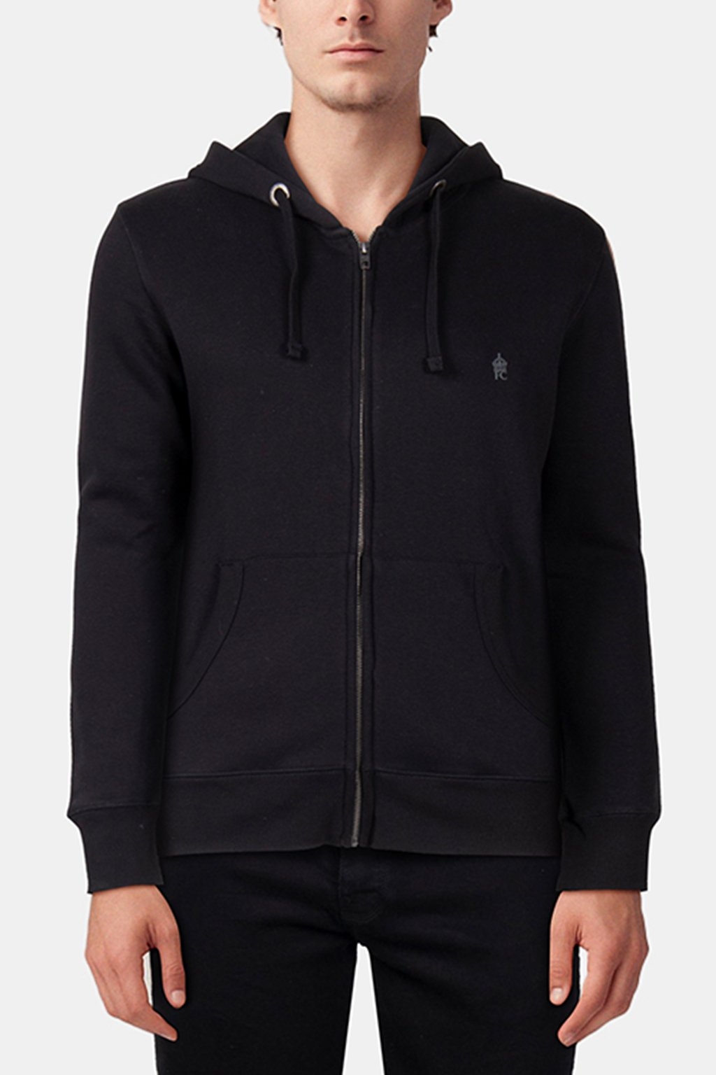 FC ZIP HOOD BLACK/GUNMETAL 1