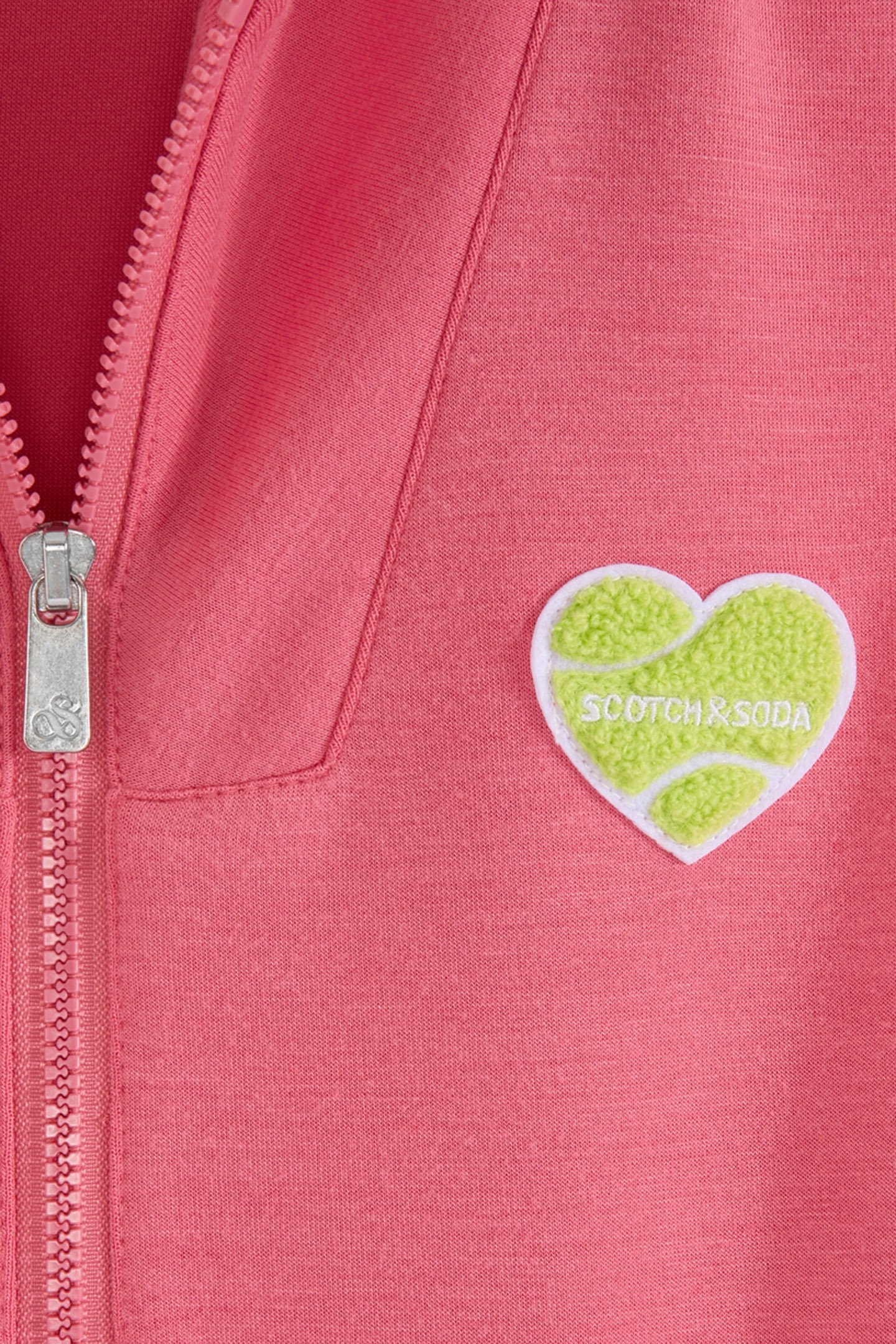 S&S GIRLS TENNIS GROUP DOUBLE KNIT HALF ZIP ROMPER PINK/BROW 3