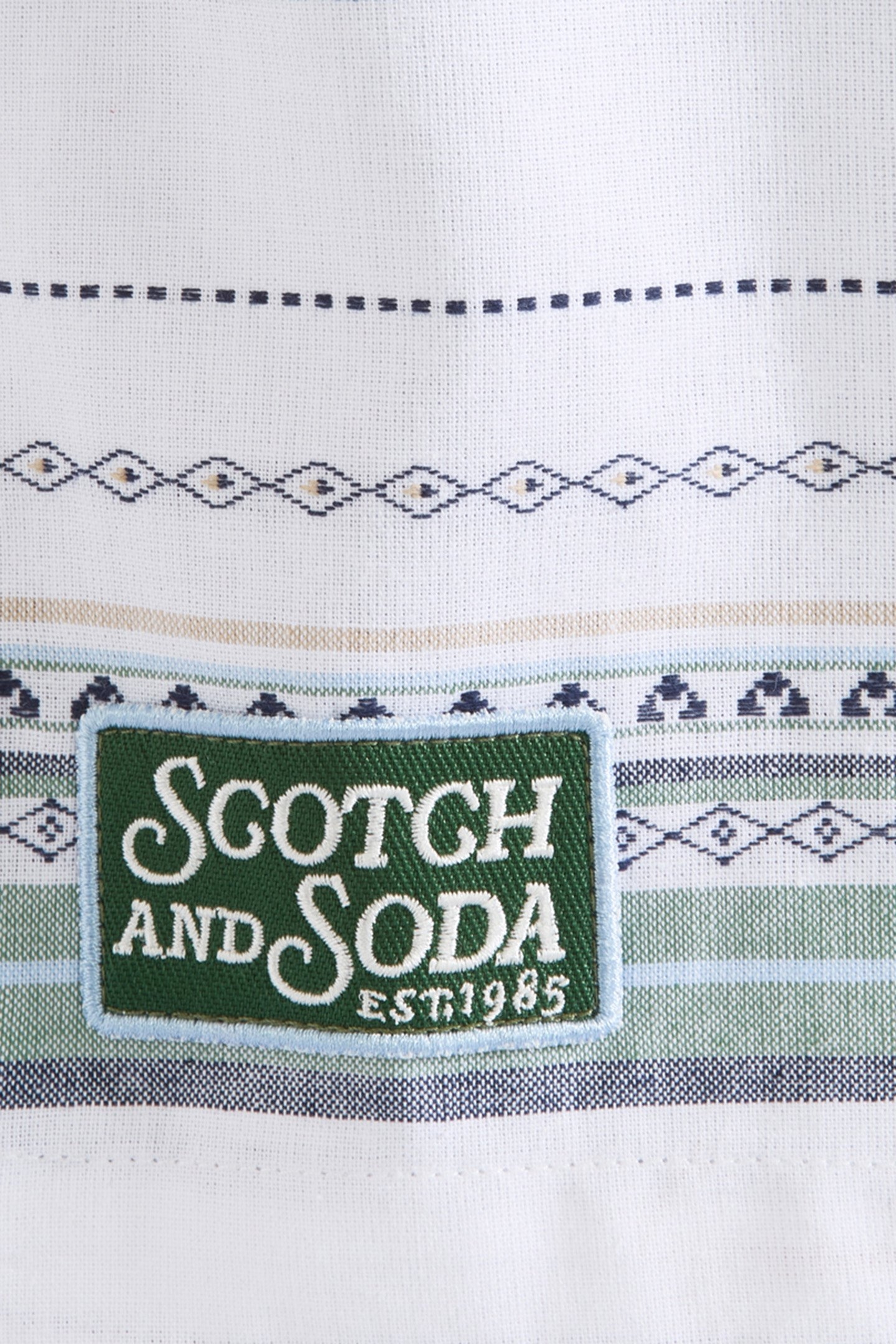 BOYS DOBBY CAMP SHIRT WHITE TRADITIONAL 4