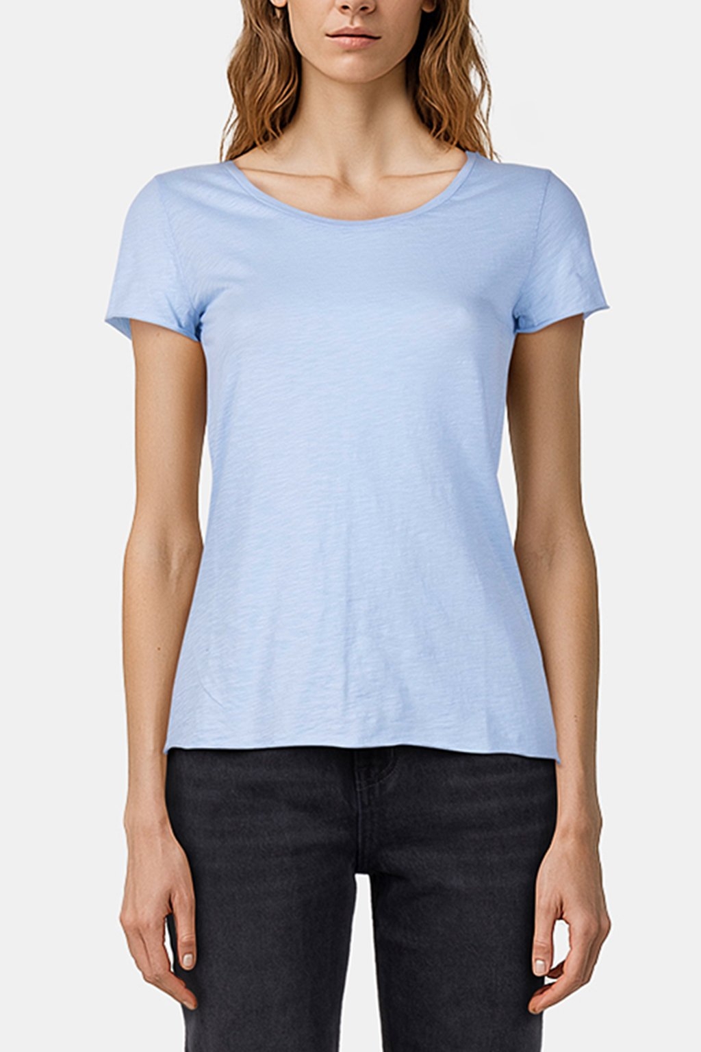 ORGANIC SLUB SHIRT COTTON BLUE 1