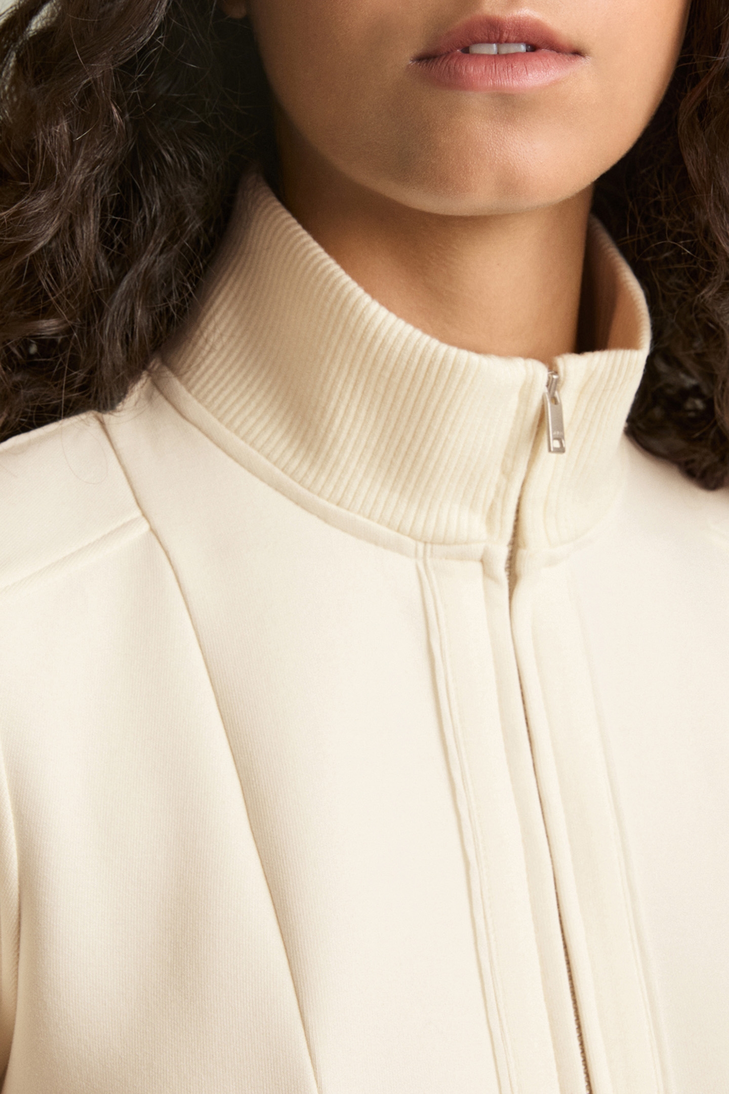 KRYSTA FIT & FLARE JERSEY DRESS CREAM 5