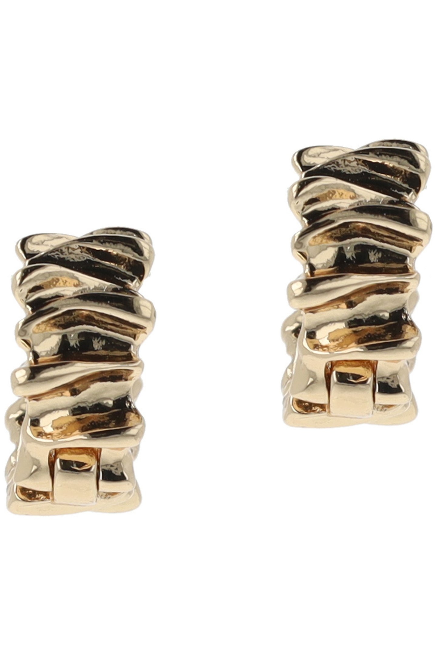 RIBBED TIDE GOLD HOOPS 1