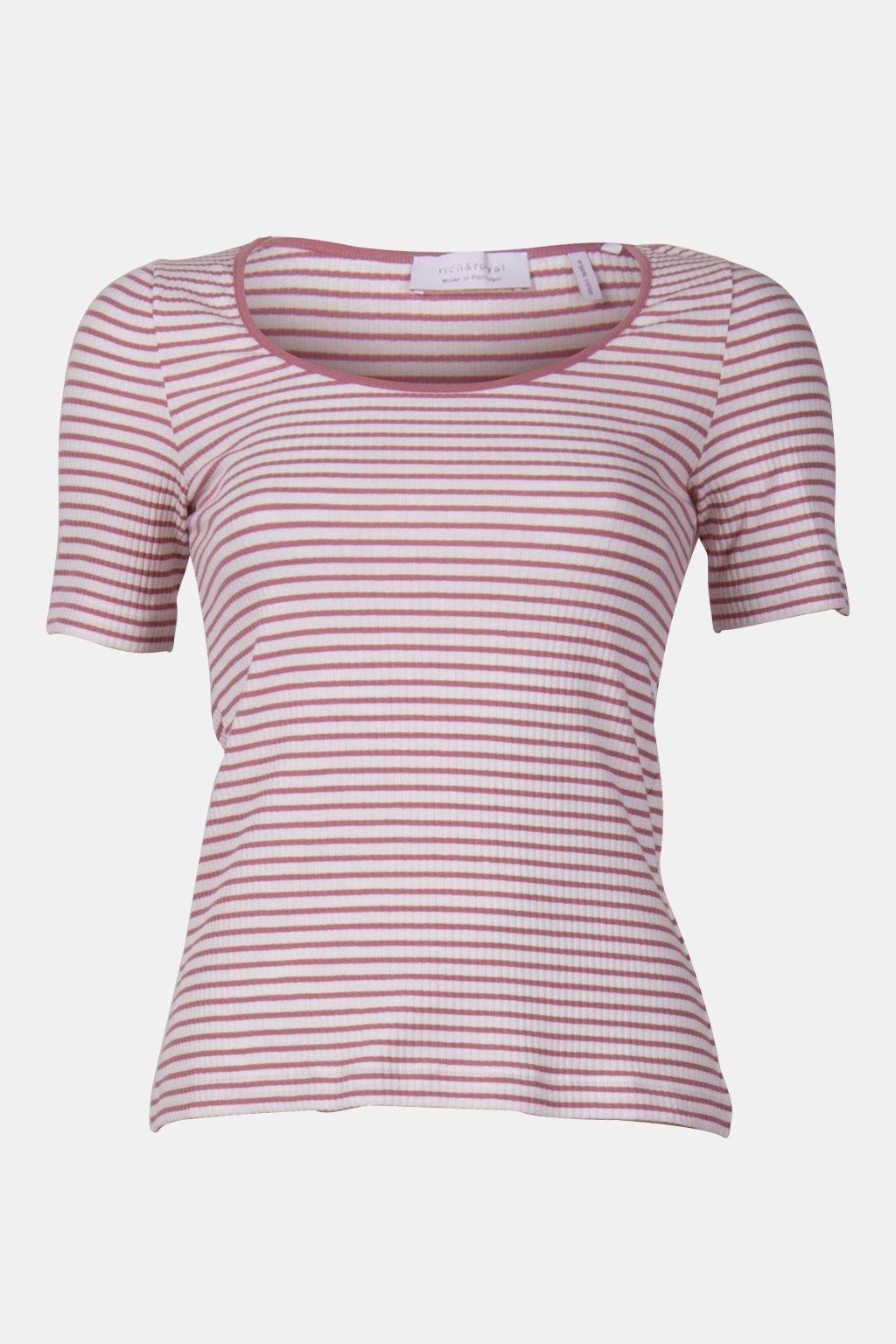 ORGANIC RIB SHIRT STRIPED WOODROSE 3