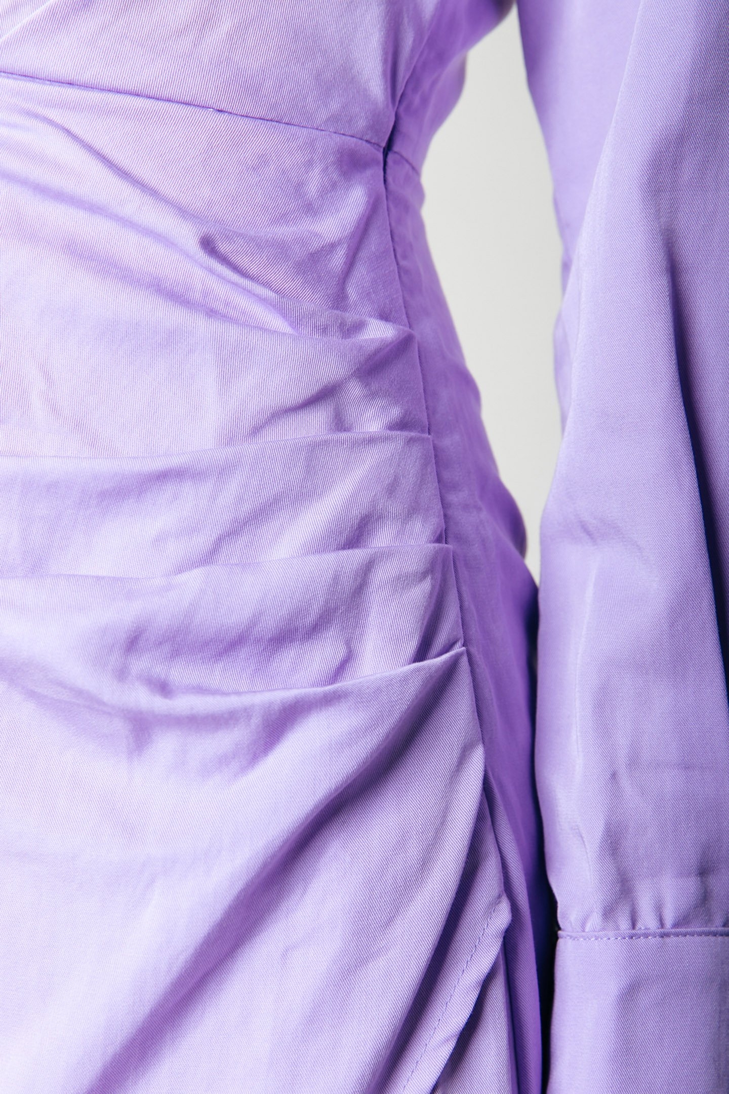 RUNA UNI FAKE WRAP DRESS LS PASTEL LILAC 5