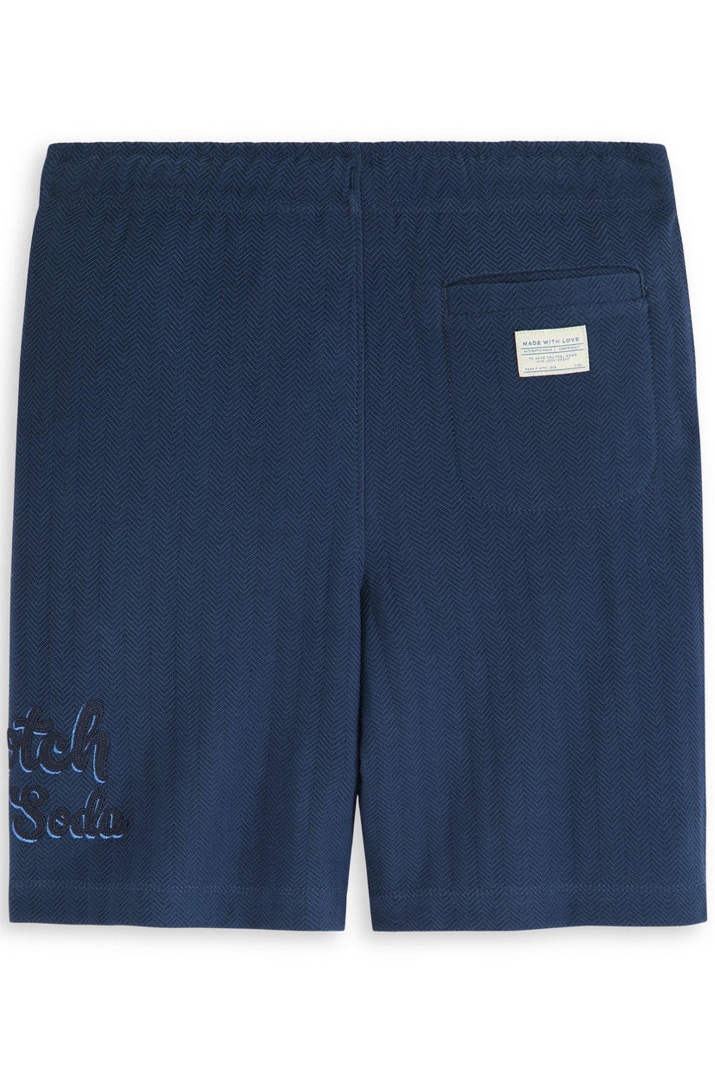 BOYS KNIT HERRINGBONE SHORT DARK OBSIDIAN 2