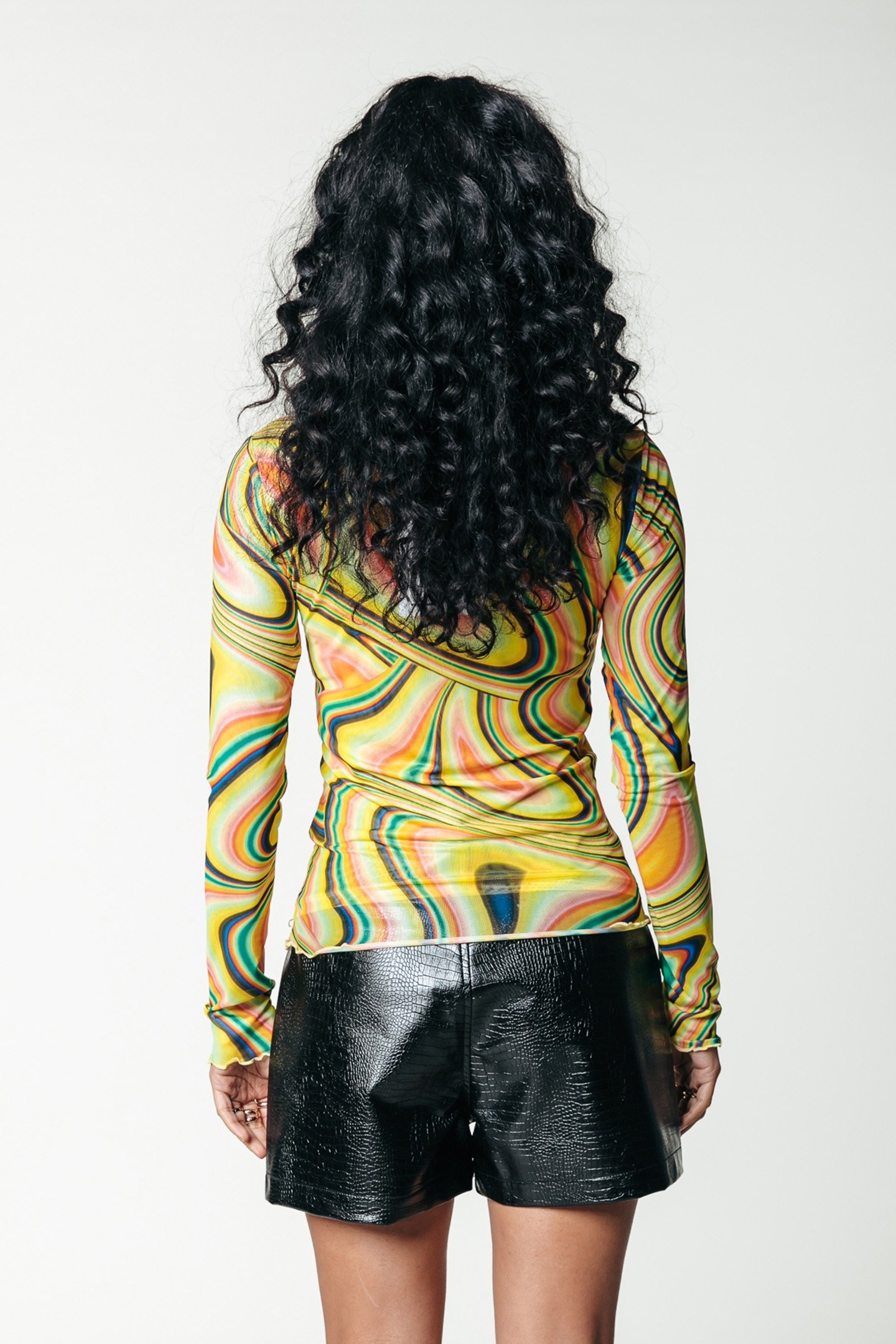 NEYO SWIRL MESH TOP LIME 2