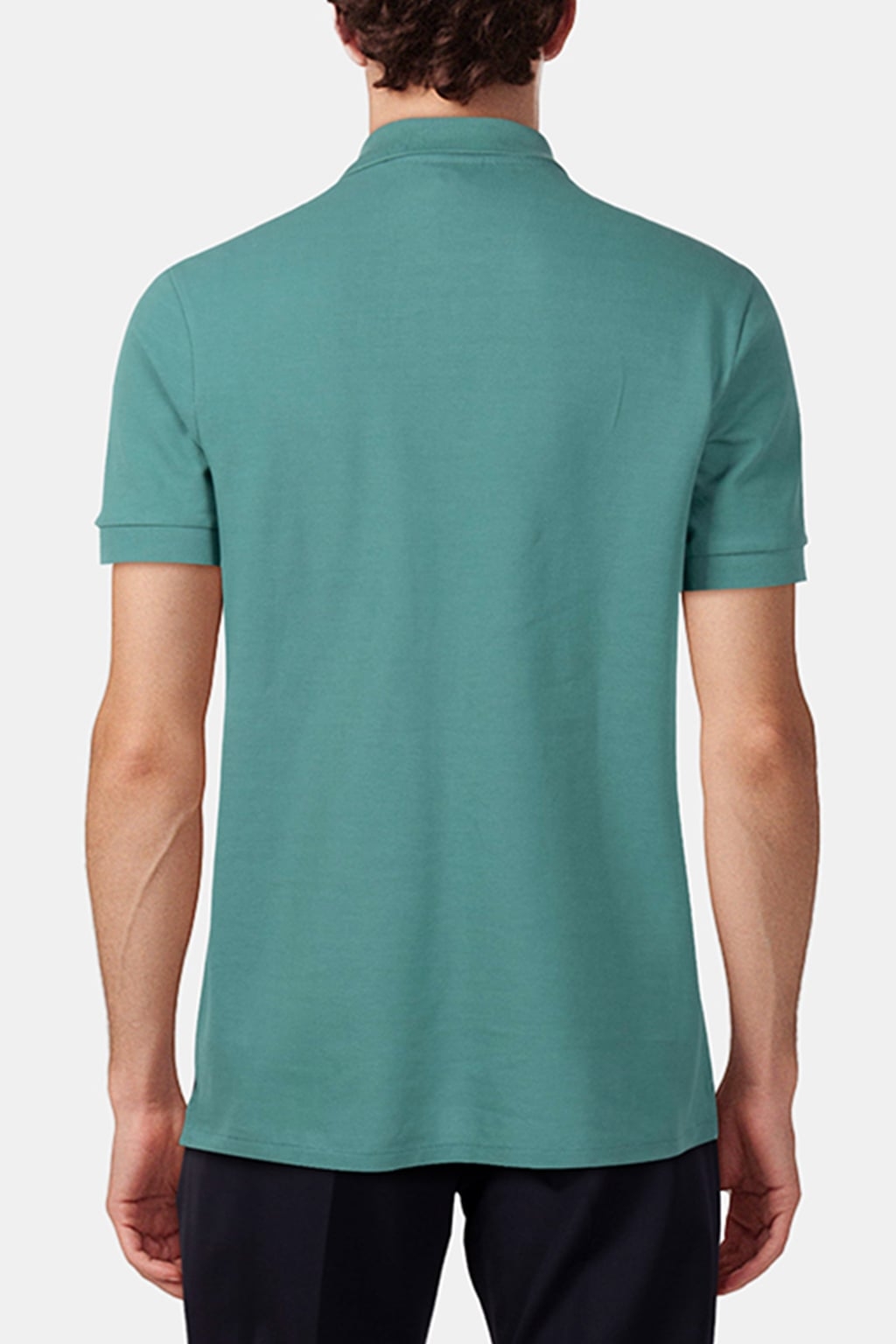 REG FIT SS POLO SHIRT ZEBRA PETROL GREEN 2