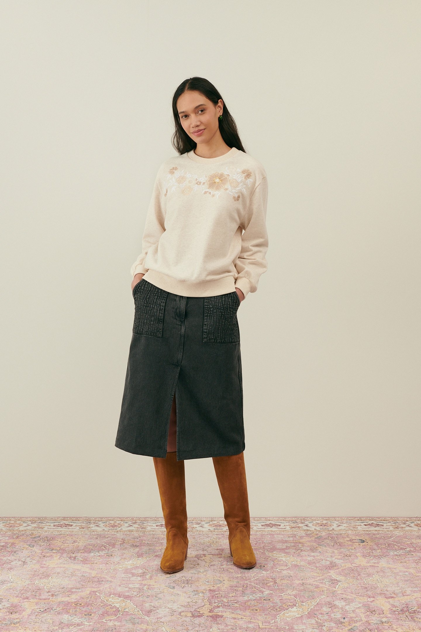 SWEATSHIRT PETRA HEATHER CREAM 1