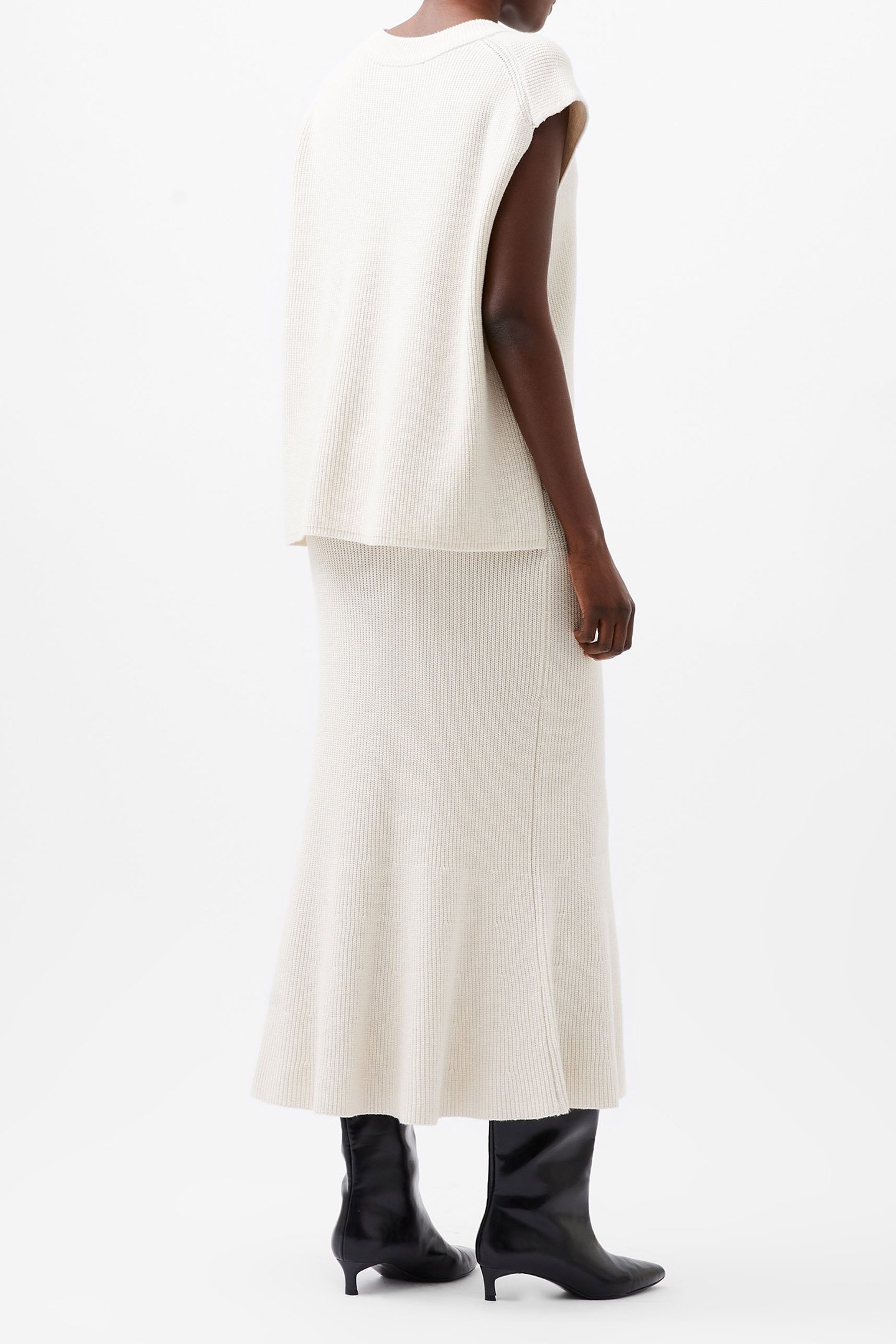 NARIKO RIB VEST OATMEAL MEL 2