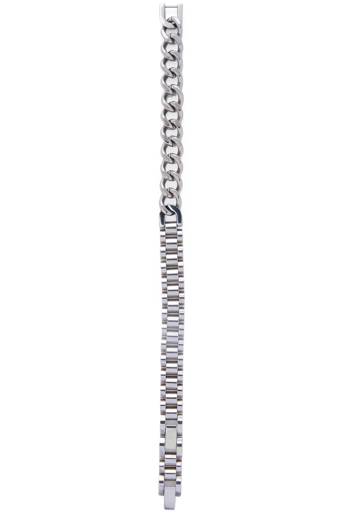MIXED WATCH STRAP BRACELET SILVER 1