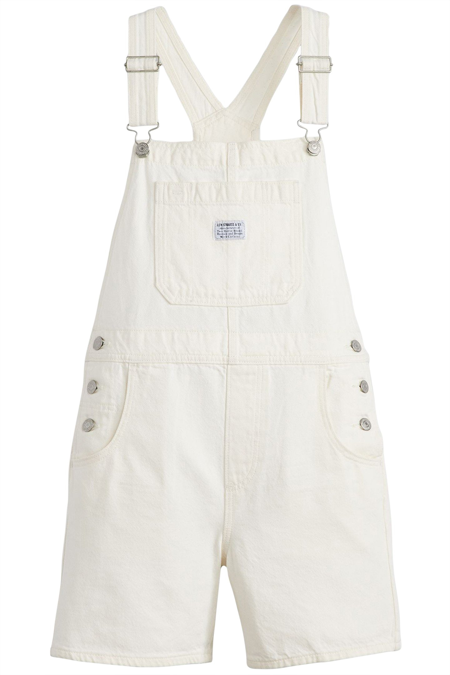 UTILITY DUNGAREES PLAYSUIT IN WHITE 3