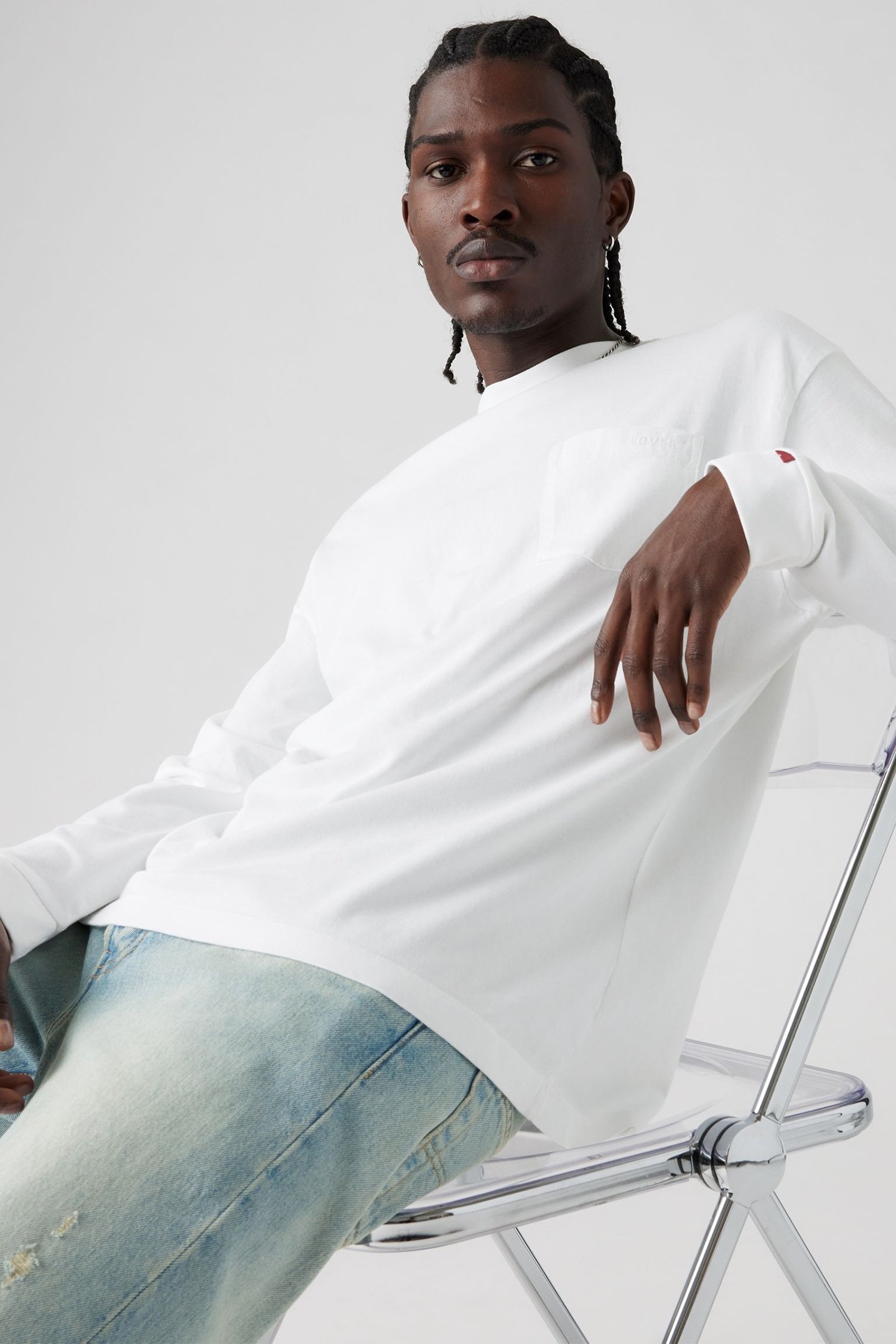 LS AUTHENTIC PKT TEE WHITE 3