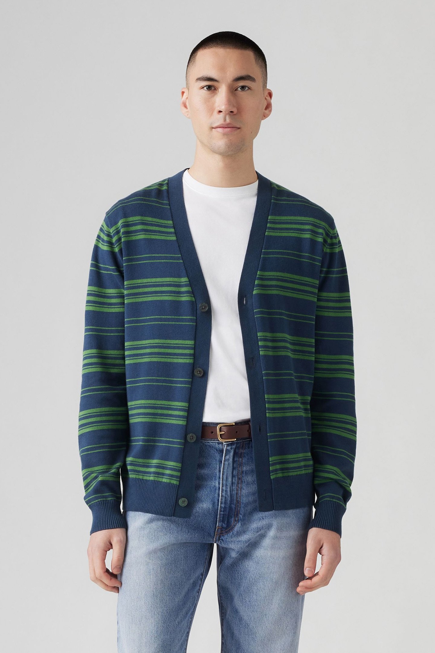 DUNE CARDIGAN PALMER STRIPE DRESS BLUES 1