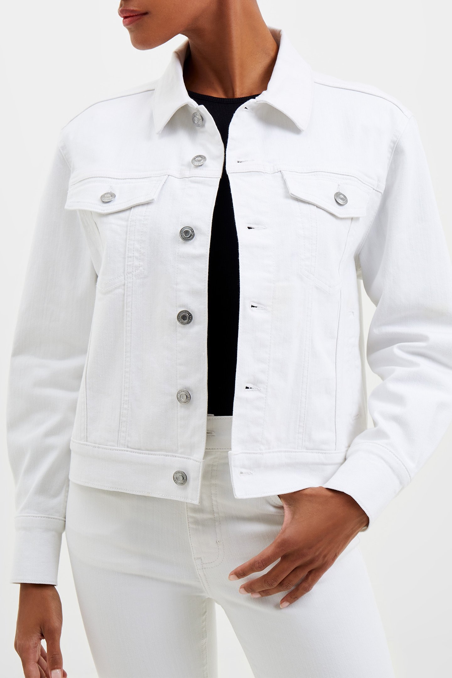 STRETCH TRUCKER JCKT WHITE 1