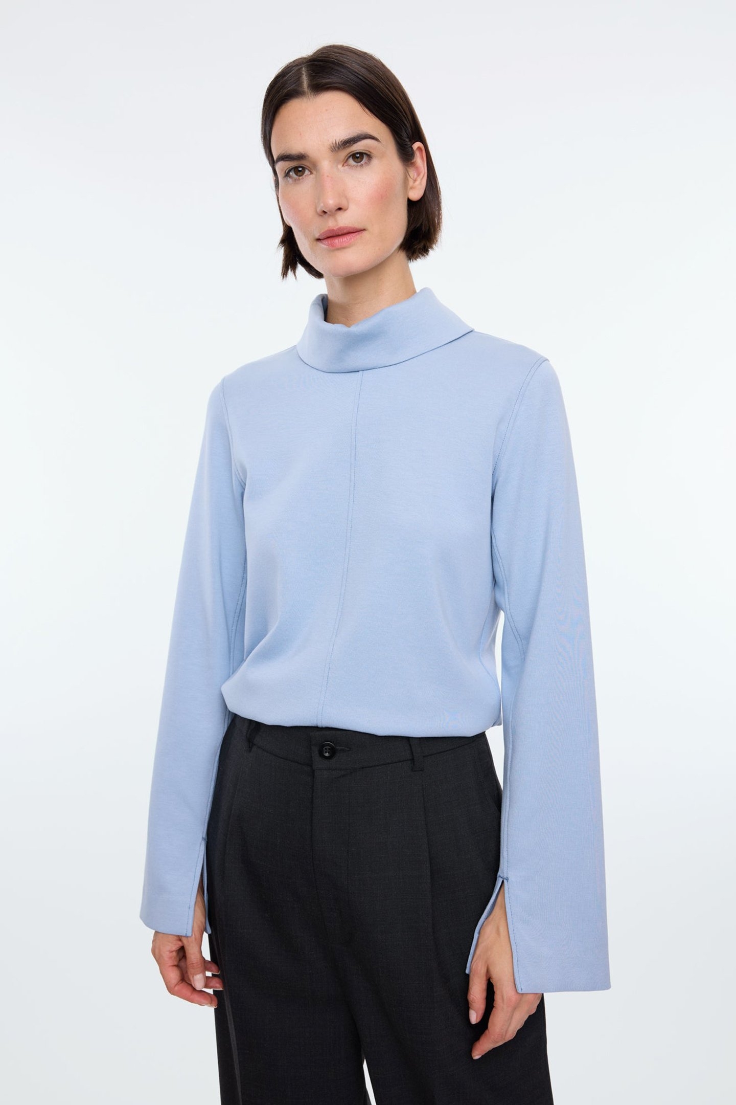 SOFT ROLNECK SWEAT LIGHT SEA BLUE 1