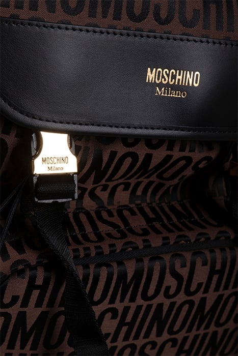 ALLOVER LOGO MULTI-POCKET BACKPACK BROWN 5