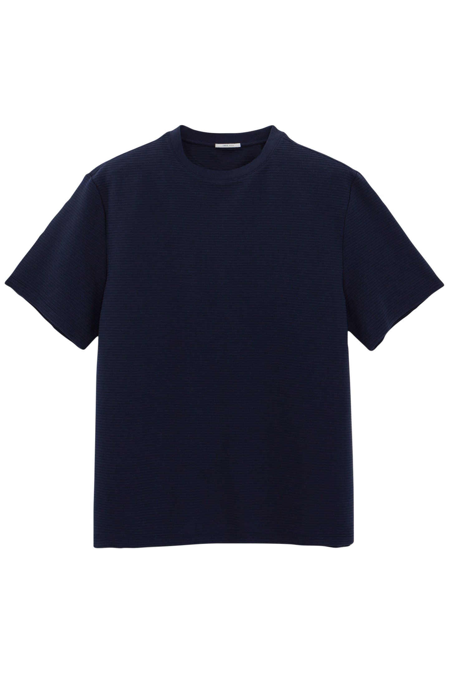 INDIGO SHORT-SLEEVE T-SHIRT WITH TEXTURED STRIPES 4