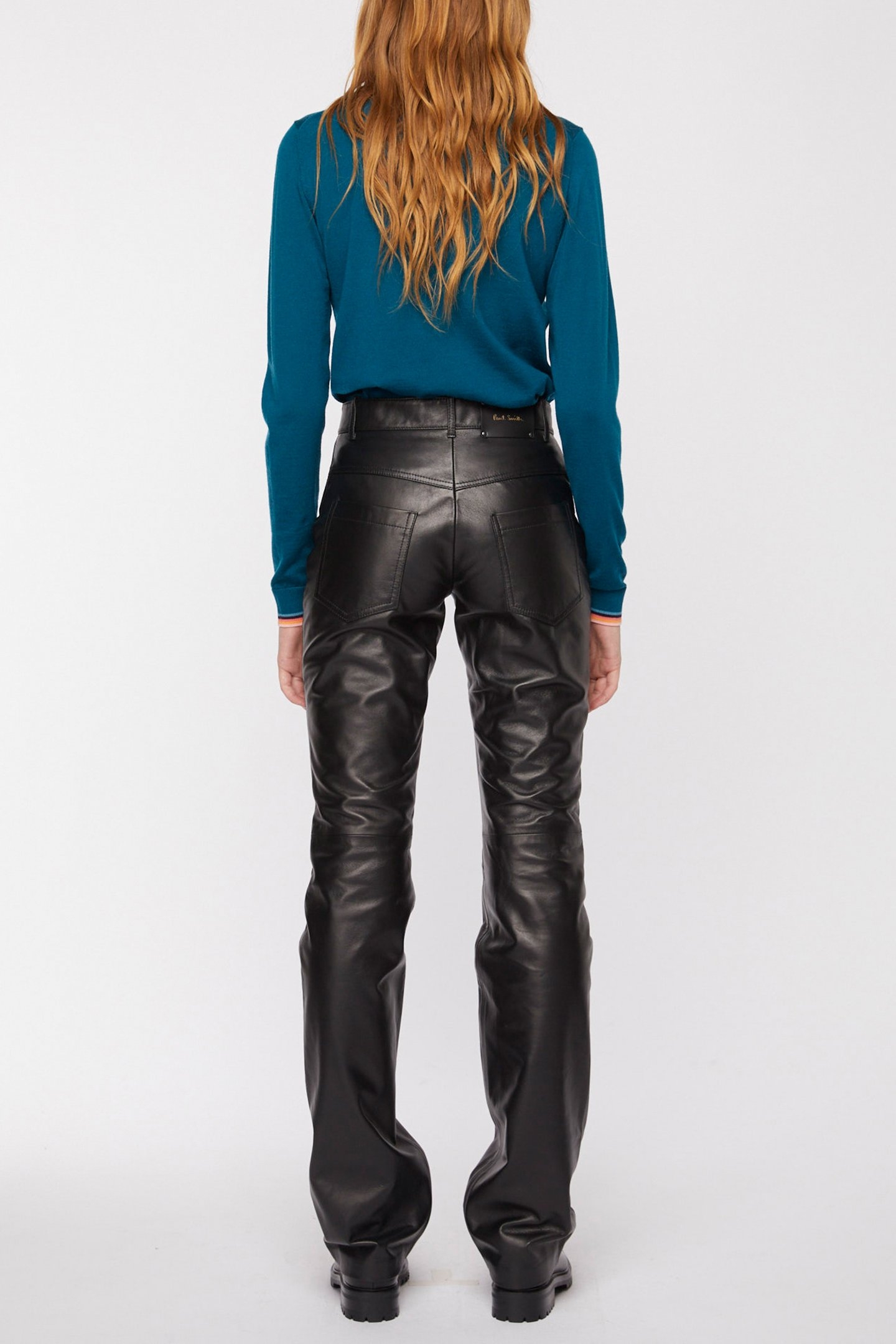 WOMENS LEATHER TROUSER BLACK 3