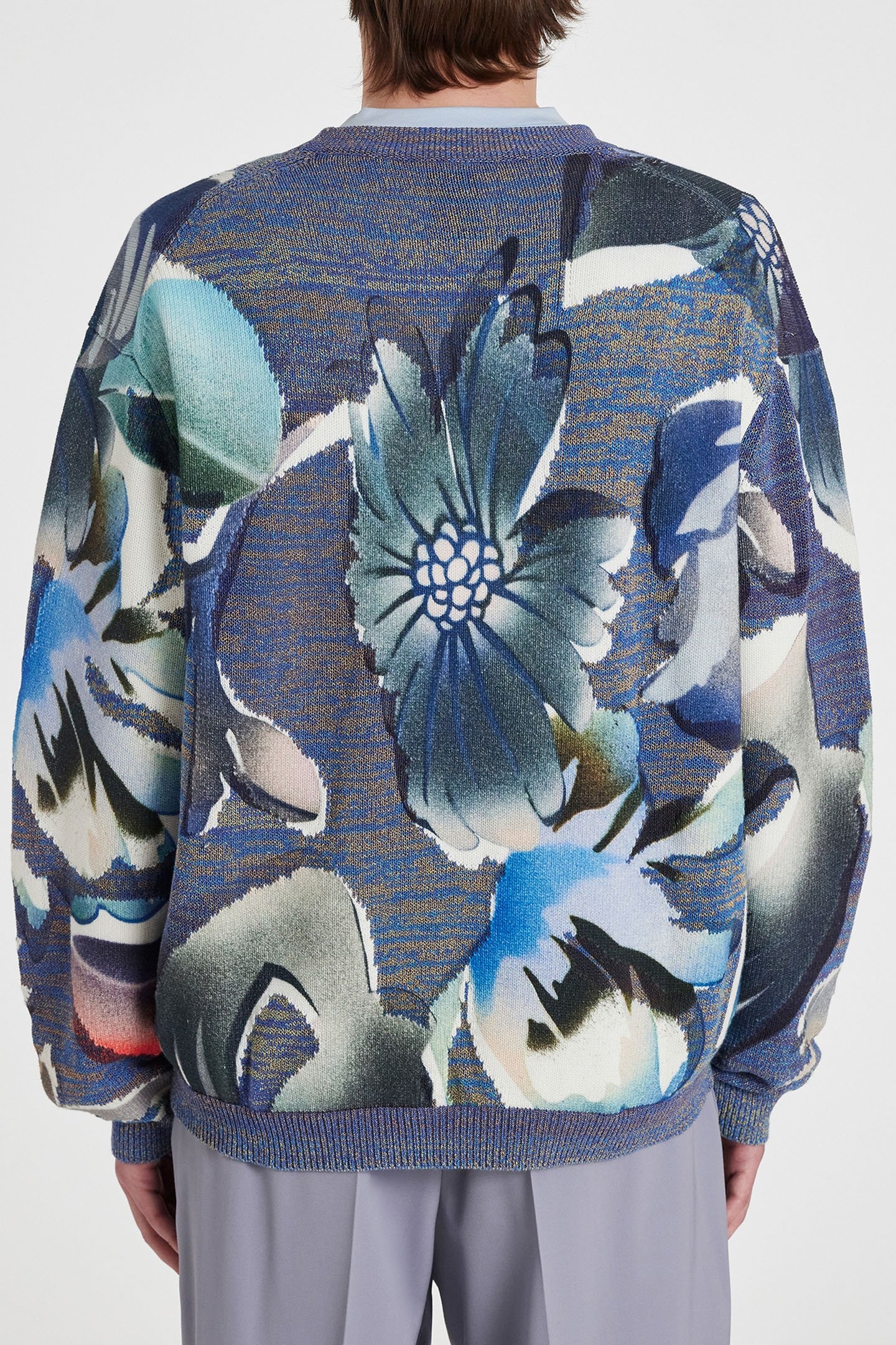 MENS SWEATER CREW NECK INDIGO 2