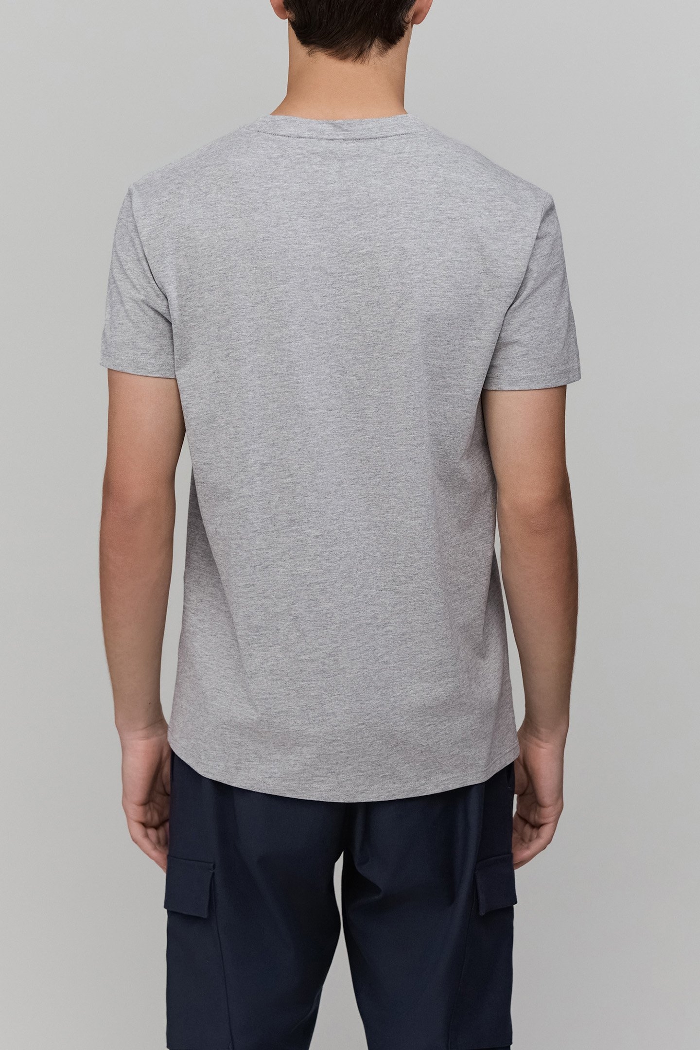 ORGANIC COTTON GREY T-SHIRT PARIS HOMME 2