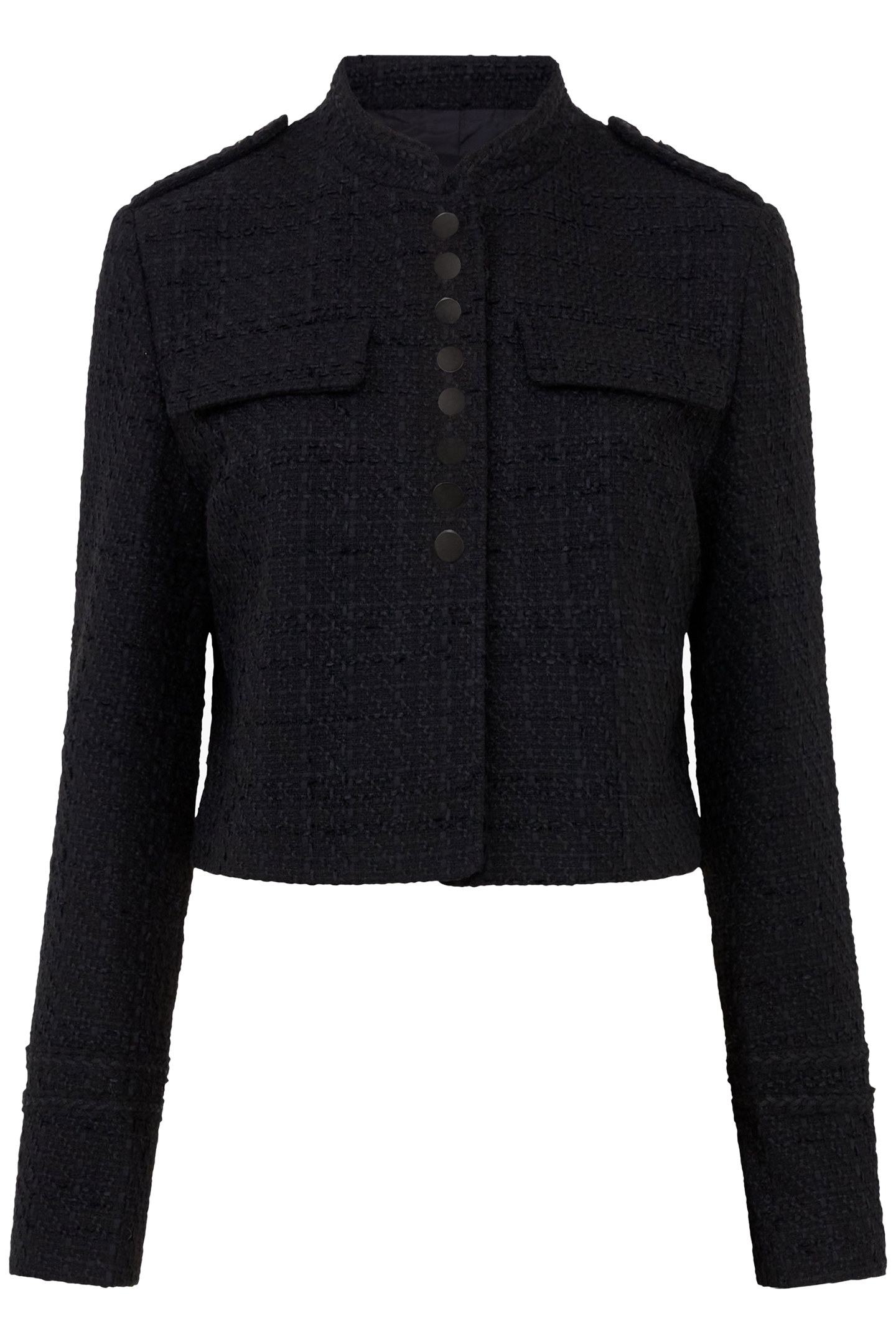 FELICE TWEED MILITARY JACKET BLACKOUT 4