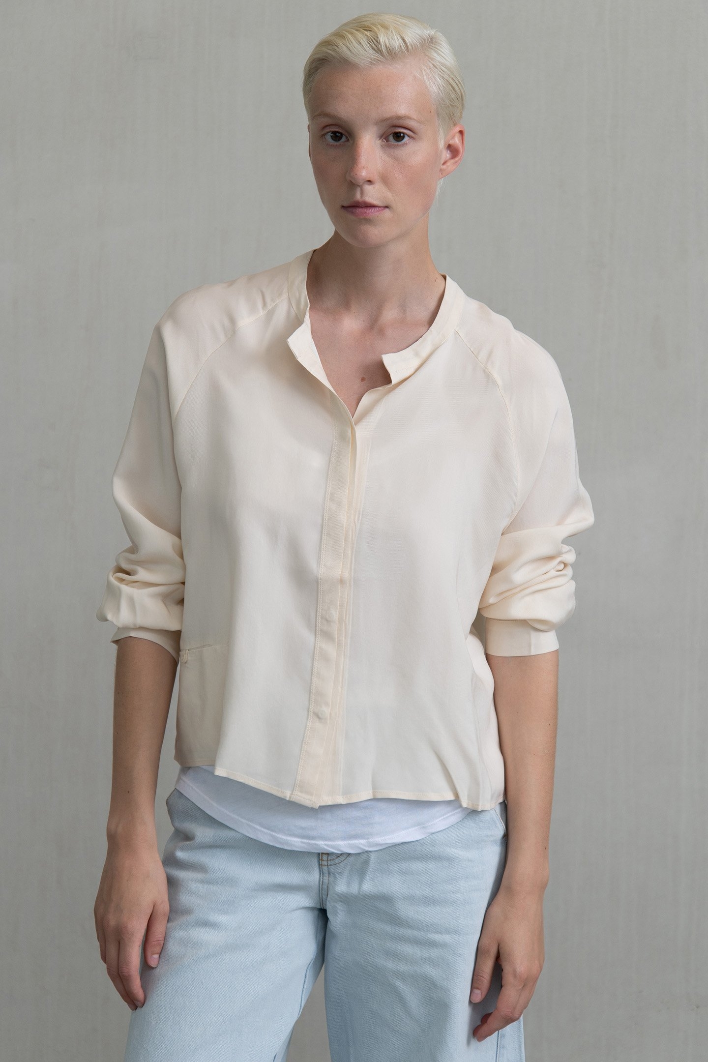 DIPLO B BLOUSE OYSTER 1