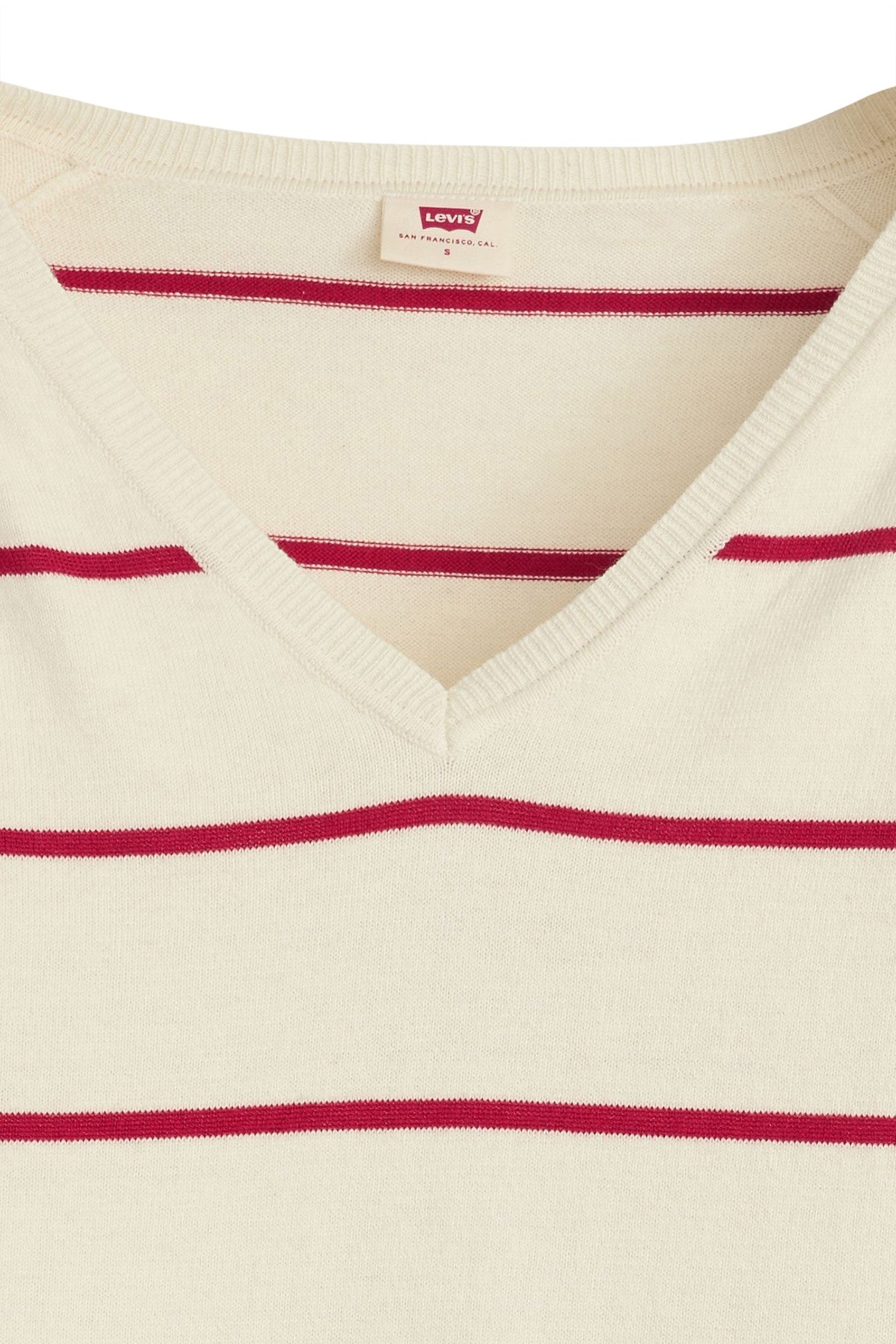 PETAL VNECK SWEATER STEPHANIE STRIPE BUTTERCREAM 6