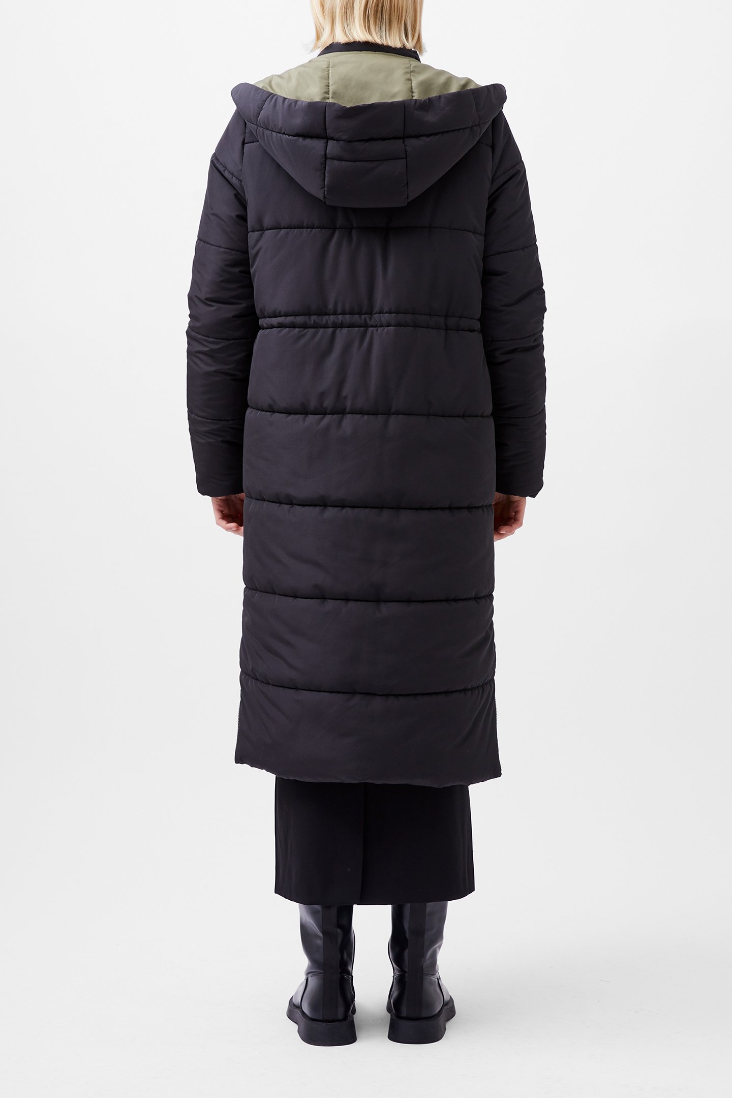 AUDEN DOUBLE FRONT PUFFER JACK BLACKOUT/TARMAC KHAK 2