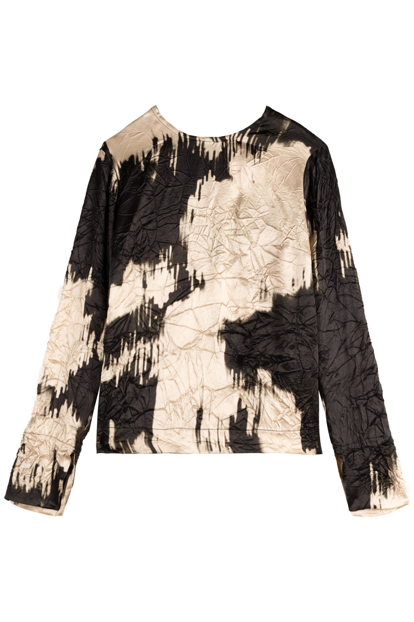 WRINKLE CHAMPAGNE TOP CHAMPAGNE/BLACK 4