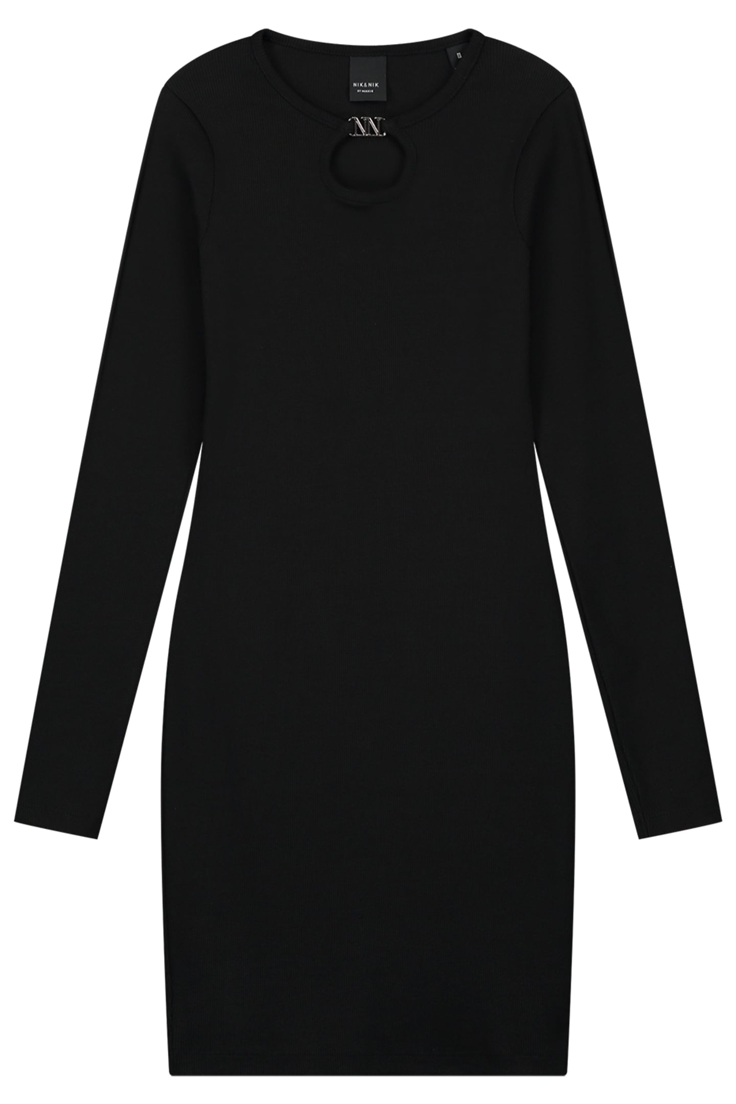 PRESLEY RIB DRESS BLACK 2