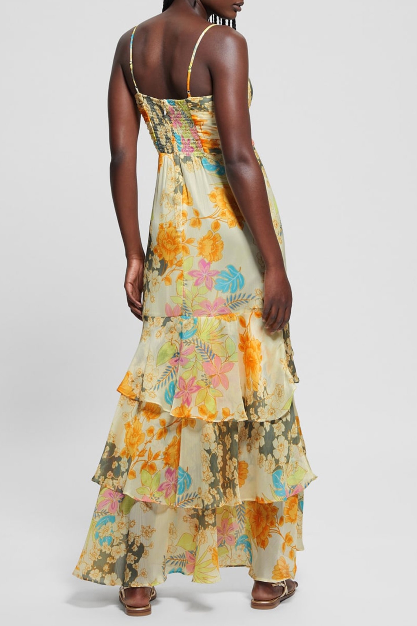 GUESS ECO SL VICKY DRESS GOLD COAST FLORAL PR 2