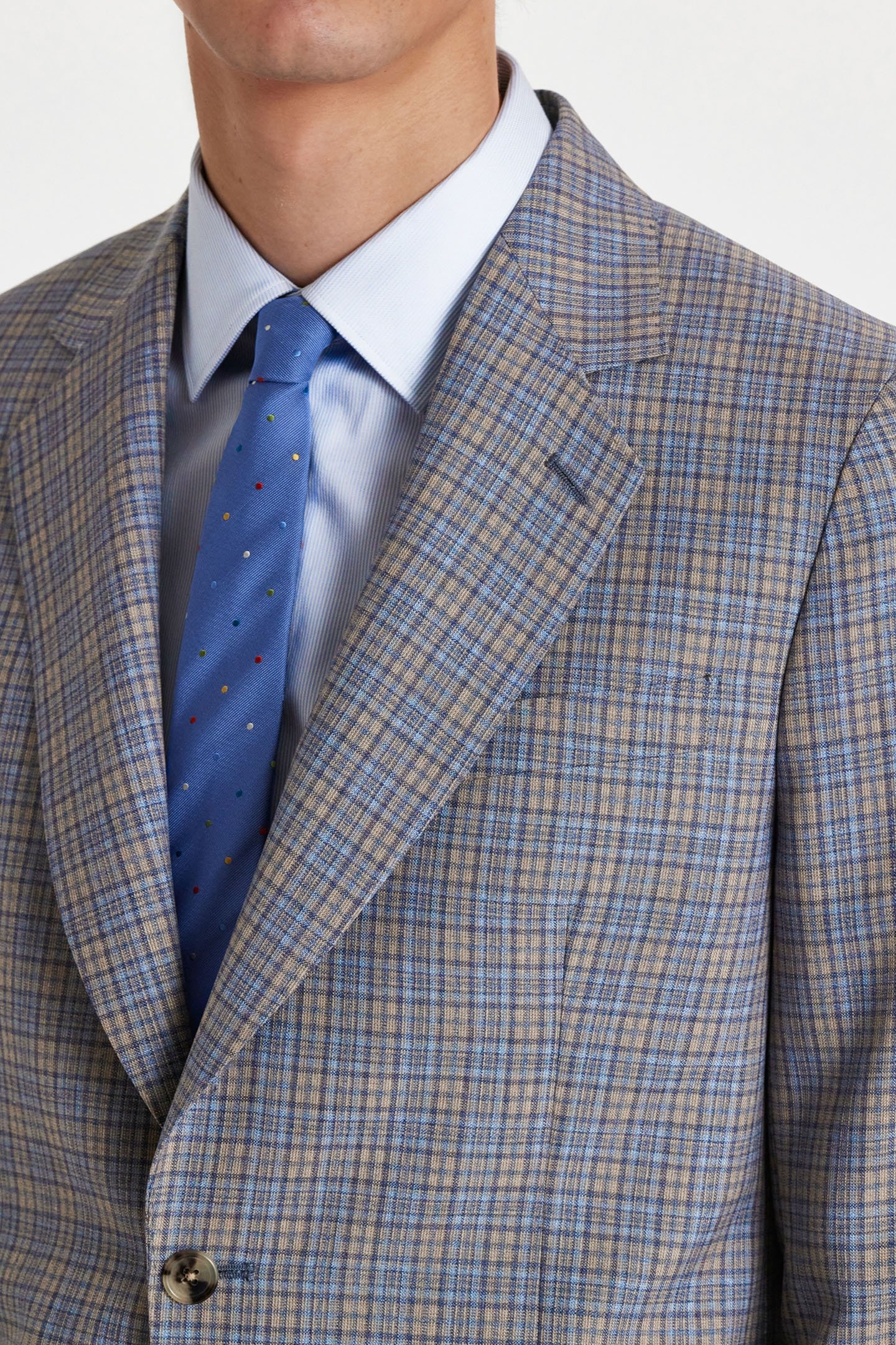 MENS 2 BUTTON JACKET LIGHT BEIGE 5