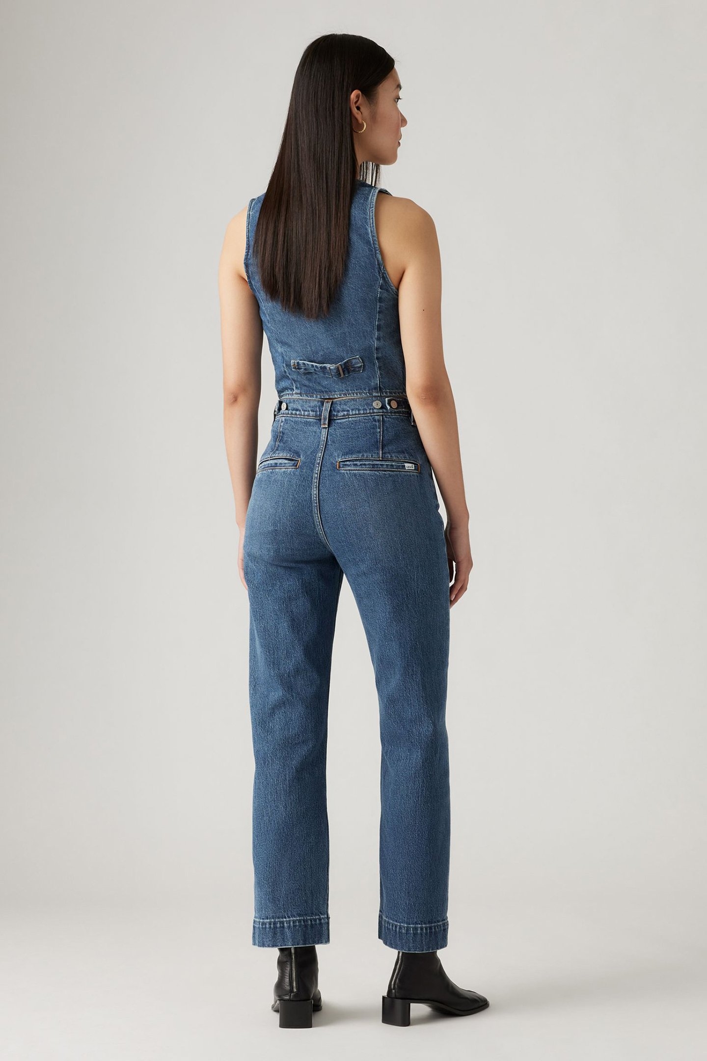 RIBCAGE STRAIGHT JEAN WITH TAILORED ANKLE IN BLUE 3