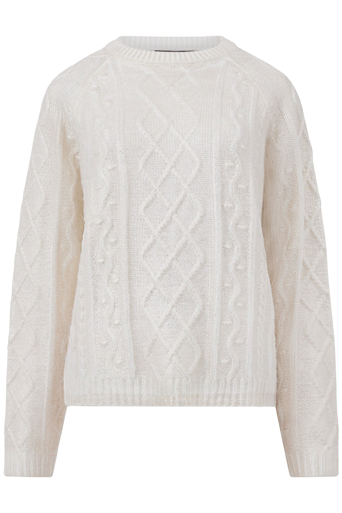 OTILIA FOIL CREW NK JUMPER WINTER WHITE 4