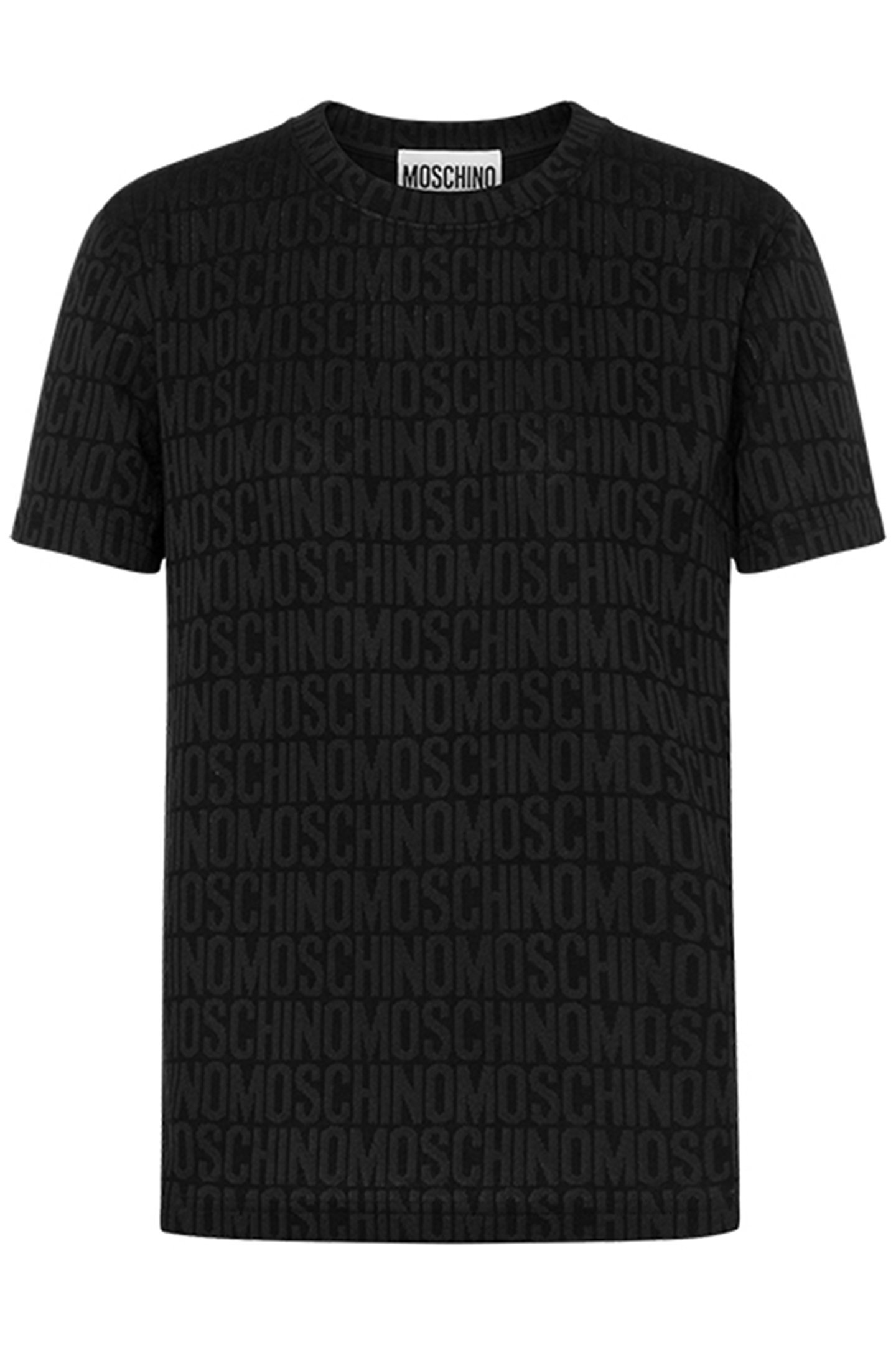 JERSEY T-SHIRT ALLOVER LOGO BLACK 1