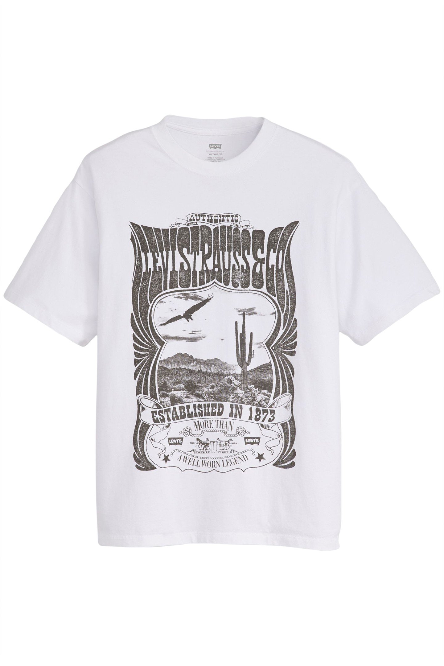 VINTAGE FIT GRAPHIC TEE CONCERT TEE WHITE 3
