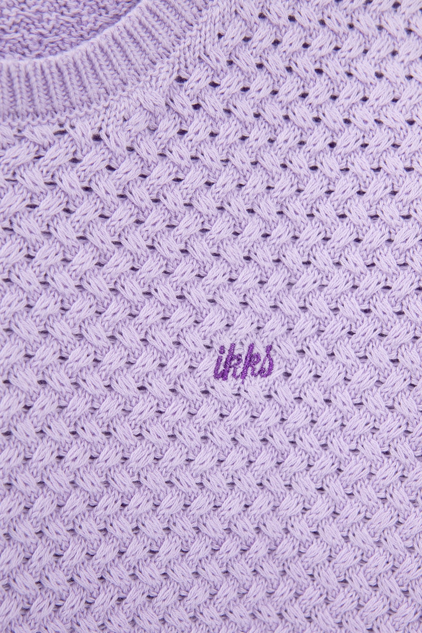 GIRLS' LILAC CROSS STITCH KNIT SWEATER 6